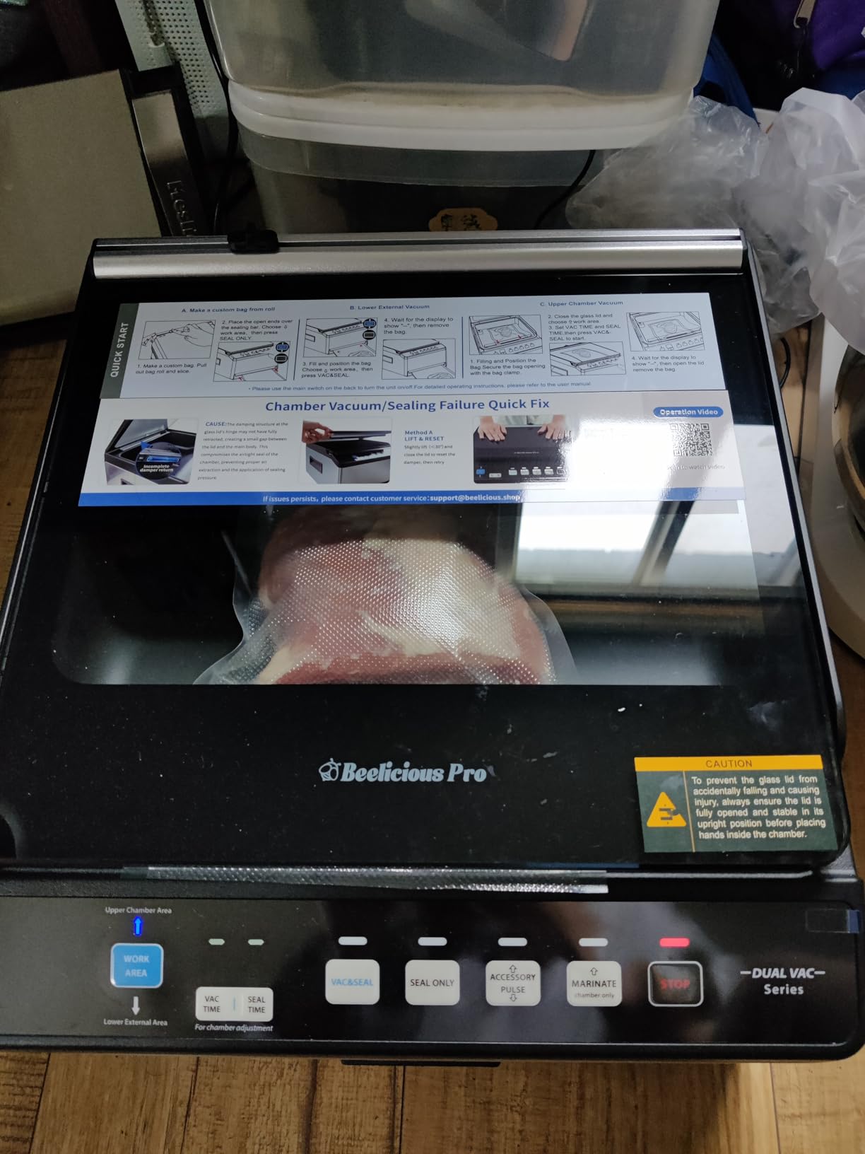 DualCore CVS101 Chamber Vacuum Sealer for Liquids & Sous Vide, 6L Dual Vacuum Zones & Extra-Wide Bag Clamp, 230W Dual-Core Dry Pump x4, Commercial-Grade Food Packaging Machine for Home Use customer photo 2