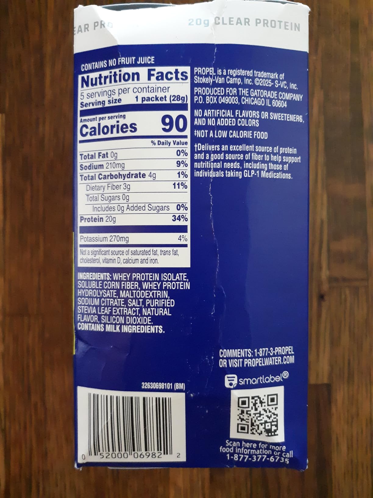 Propel Clear Protein Powder, Apple Pear, 5 Servings, 3-in-1 GLP-1 Support: Hydration, 20g Protein, 3g Fiber, Zero Sugar, 90 Calories, No Added Colors, No Artificial Sweeteners or Flavors, Electrolytes customer photo 1