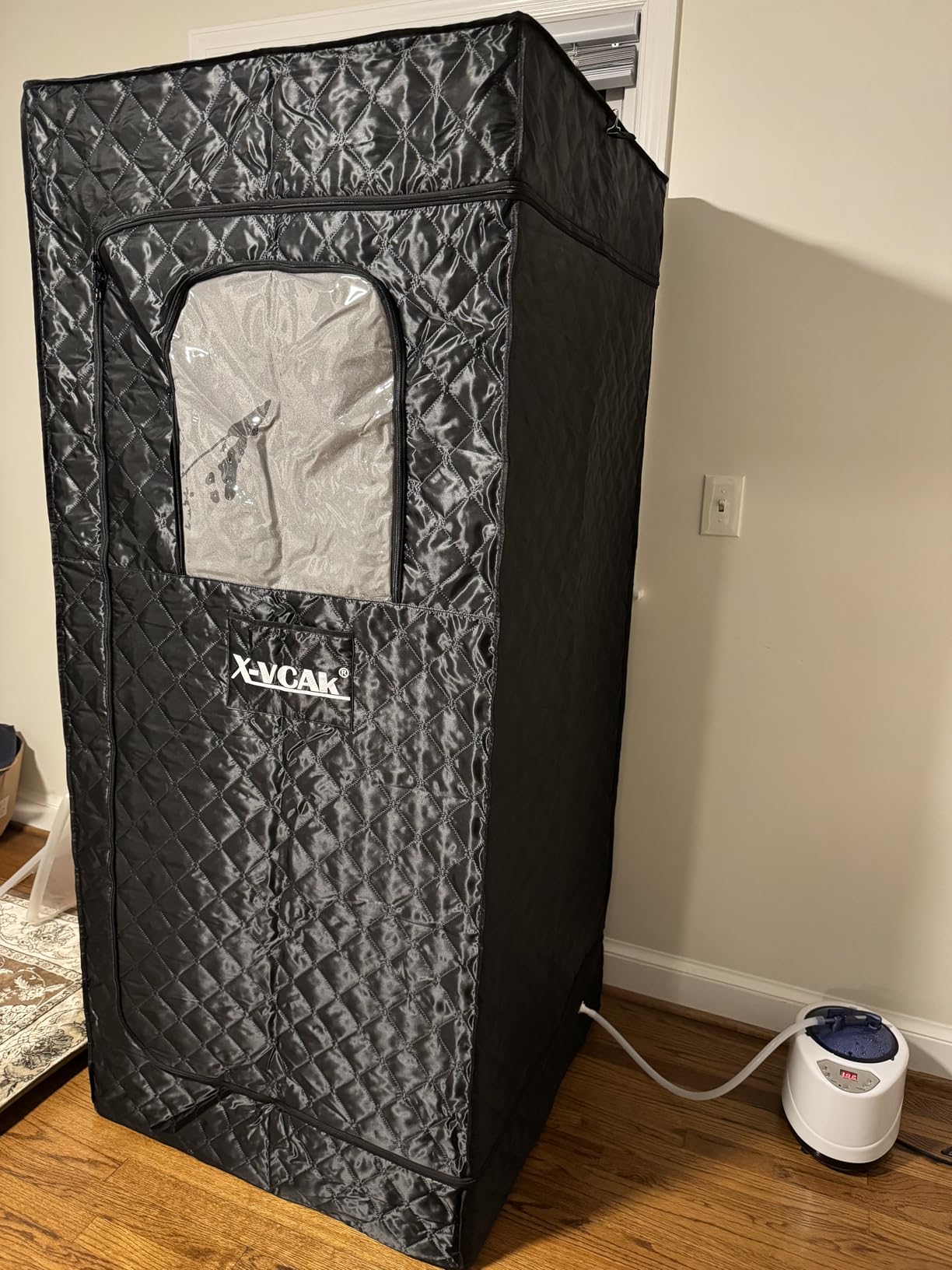 X-Vcak Upgraded 2 Person Sauna, Portable Sauna with 5 Layer Waterproof, Portable Steam Sauna Tent with 2 Steamers, 2 Folding Chair customer photo 2