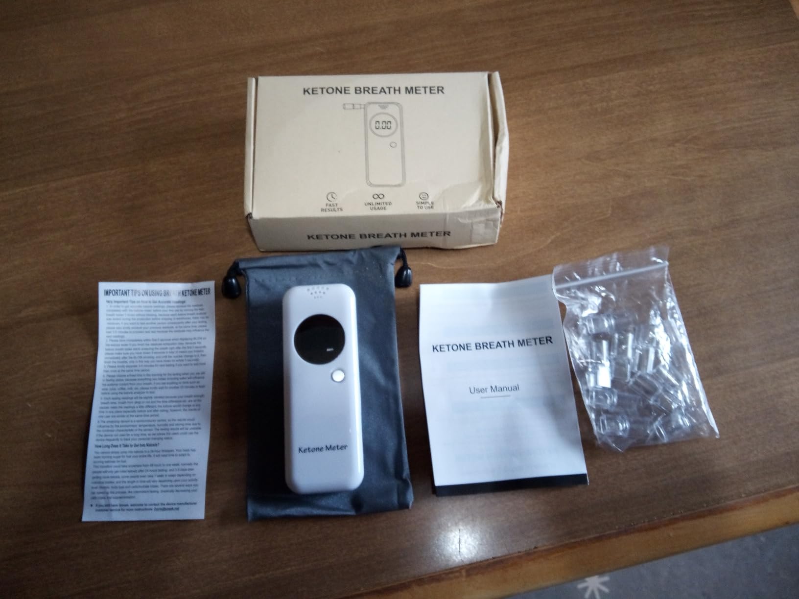 Ketone Meter Professional Ketosis Breath Tester for Tracking Ketosis Levels - Portable High Accuracy Ketone Breath Analyzer with 10 Replaceable Mouthpieces customer photo 1