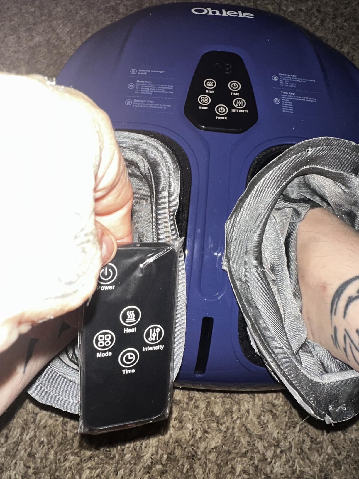 Foot Massager with Heat, Shiatsu Deep Kneading Massager for Plantar Fasciitis, Multi Massage Modes & Remote Control customer photo 1