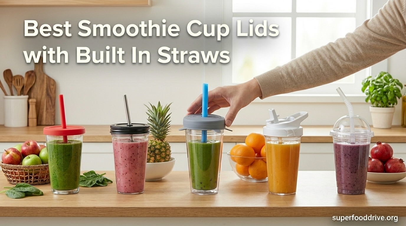 Best Smoothie Cup Lids with Built In Straws