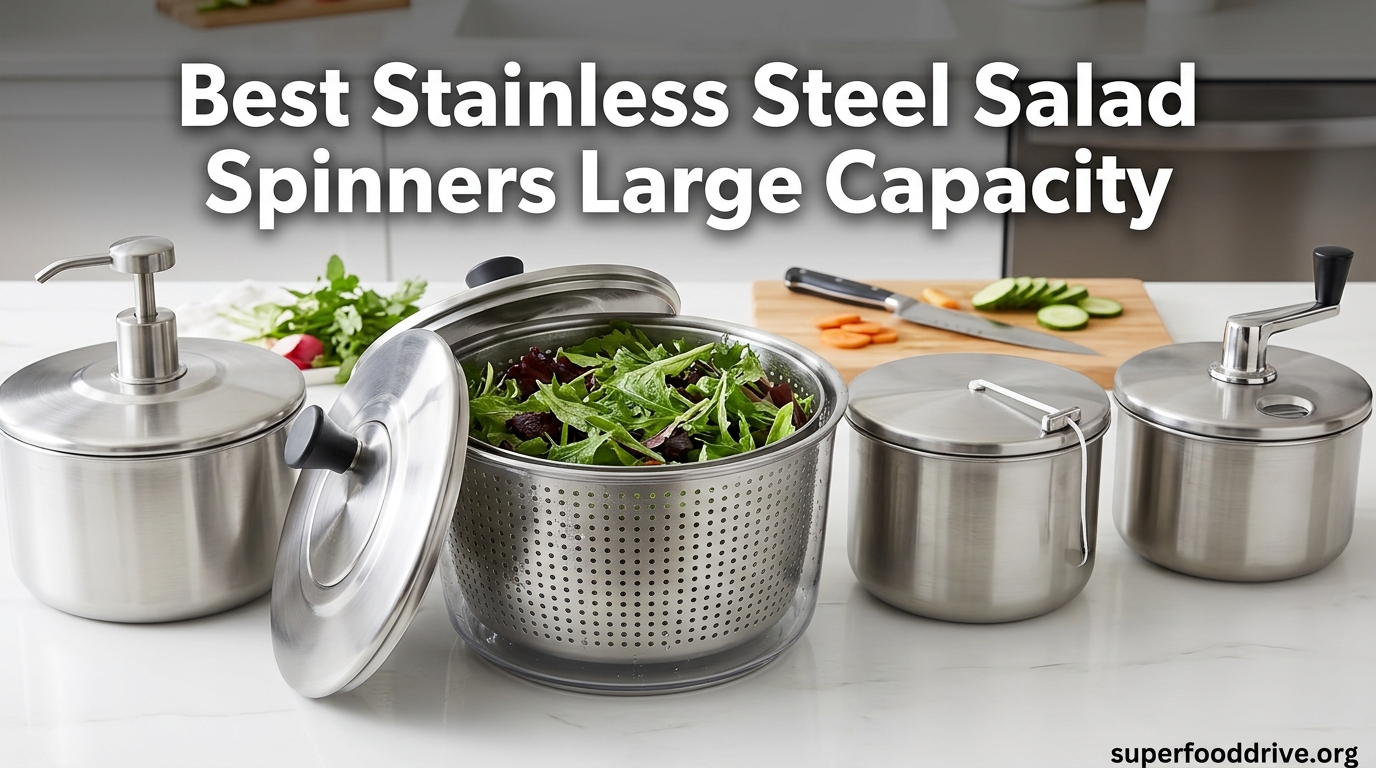 Best Stainless Steel Salad Spinners Large Capacity