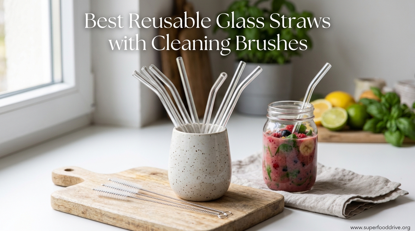 Best Reusable Glass Straws with Cleaning Brushes