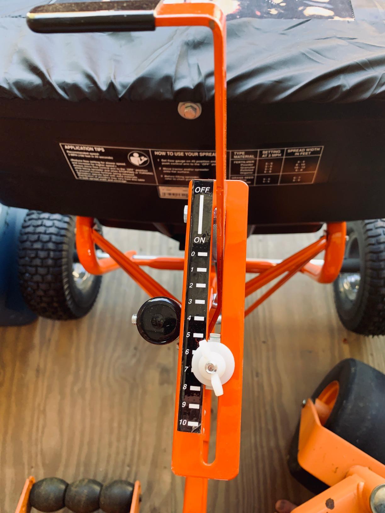 Agri-Fab Tow Behind ATV/UTV Broadcast Spreader for Seed, Fertilizer, Salt and Ice Melt, 185 lb Capacity with 12 Ft Spread Width customer photo 1