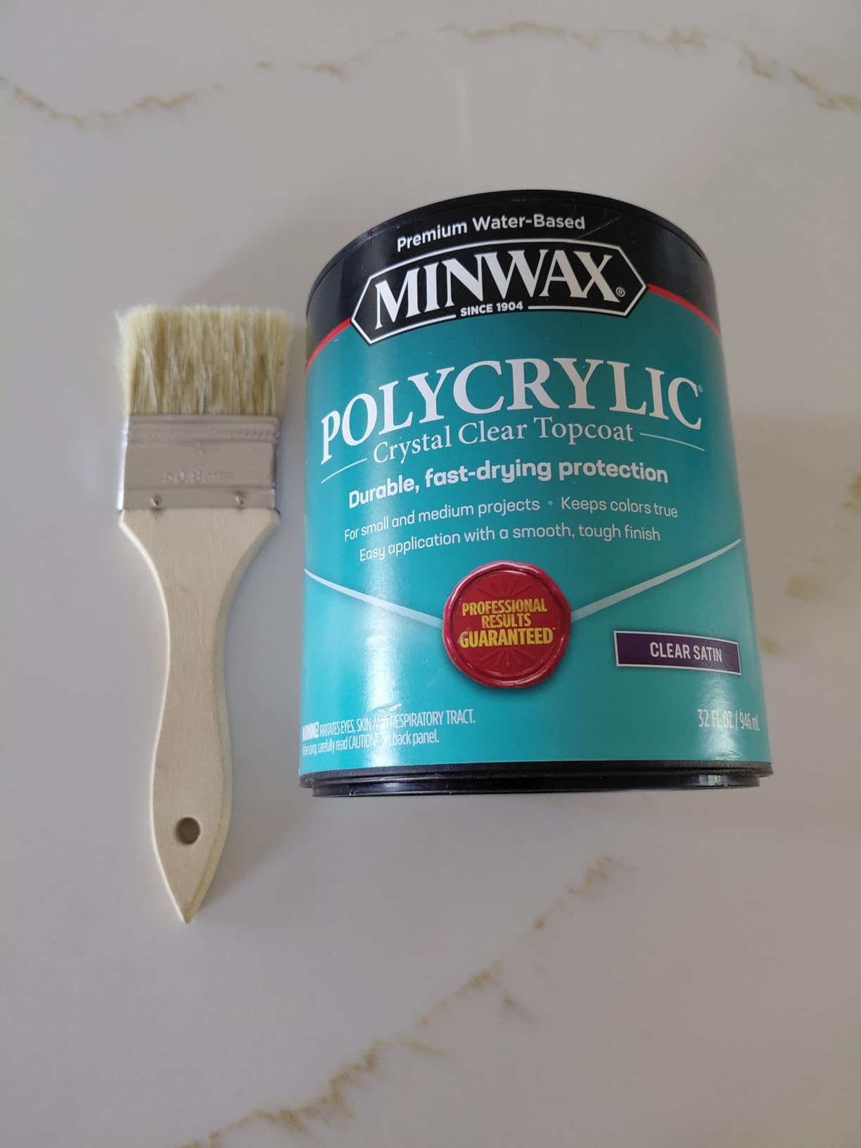 Minwax 63333444 Polycrylic Protective Finish, Satin, Clear, 1 Quart customer photo 2