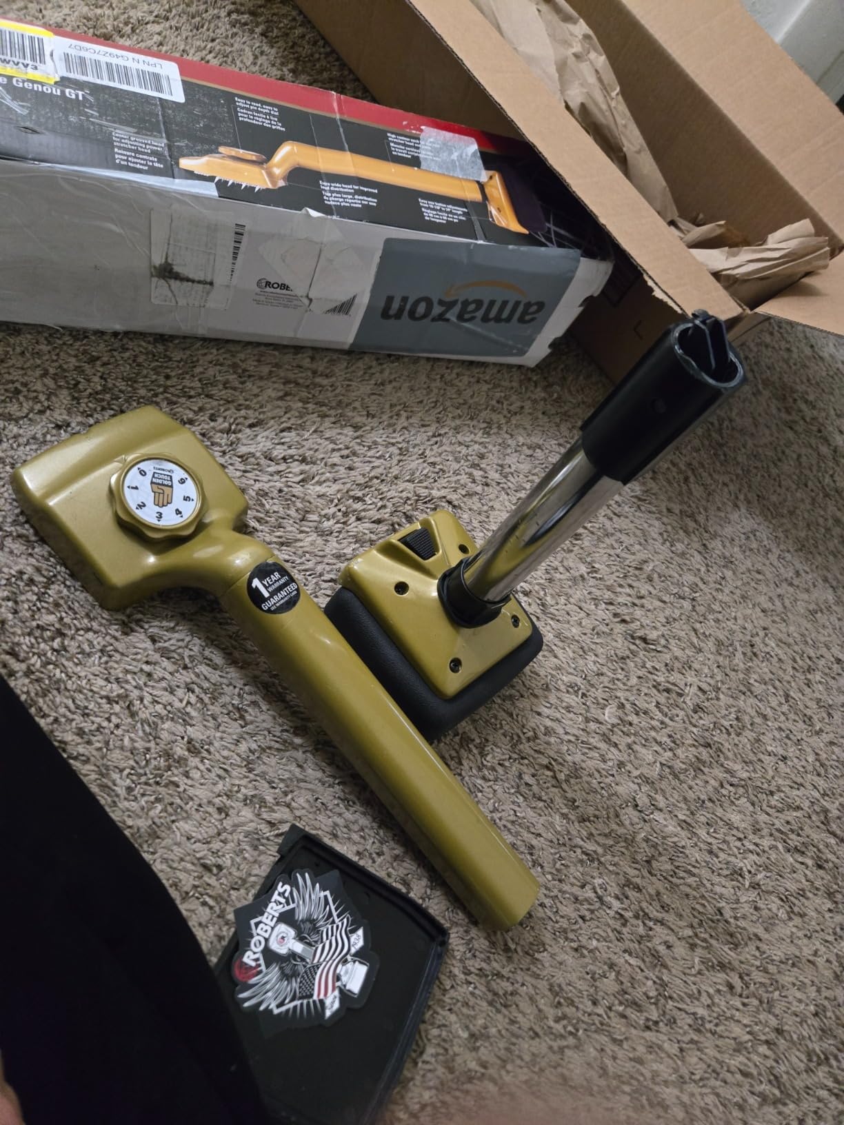 ROBERTS 10-501 Golden Touch GT Carpet Knee Kicker with Extra Wide Head, High Contour Neck and 2-Inch Thick Bumper Pad, Yellow customer photo 1