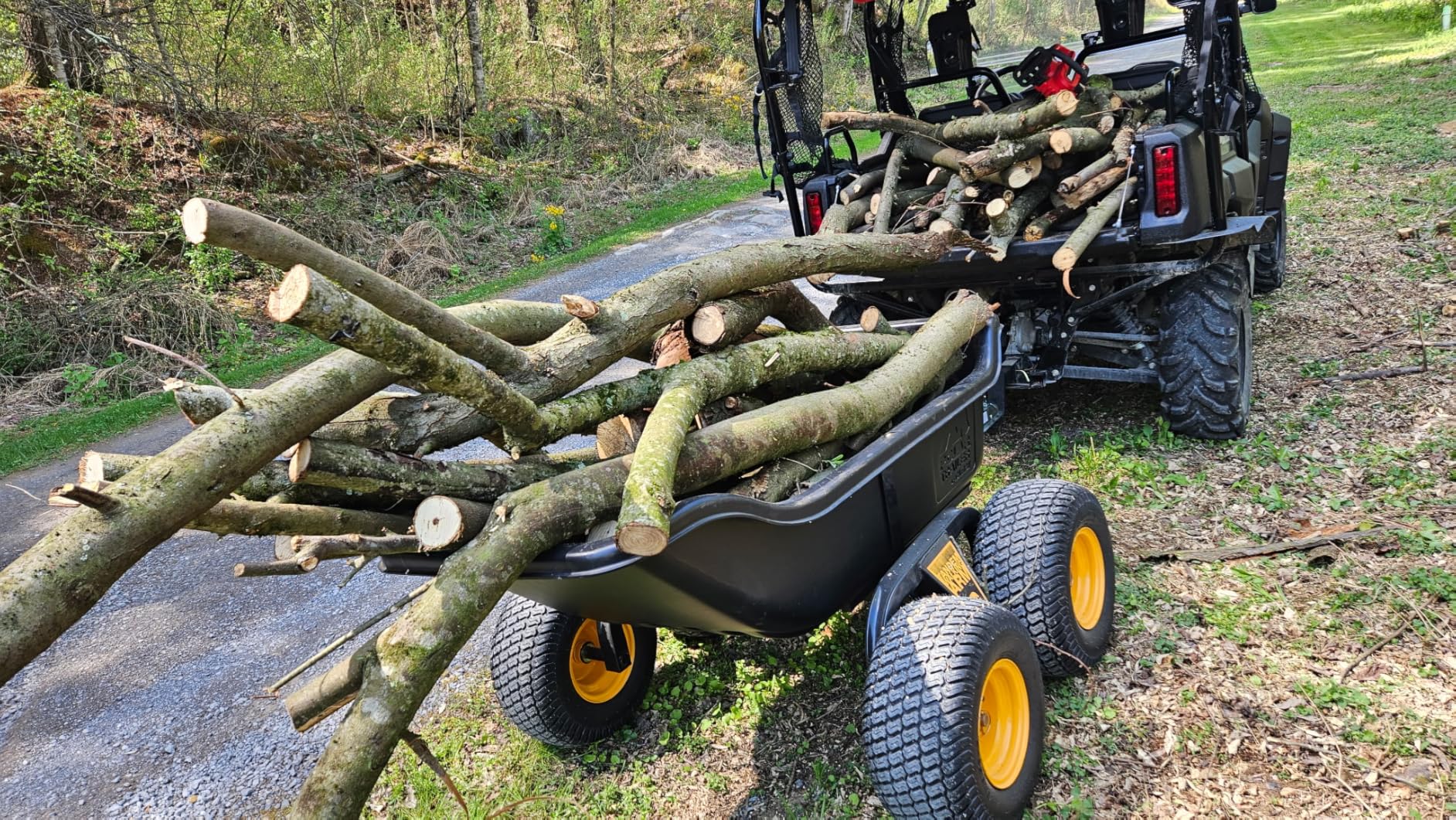 Polar TA1200 Tandem Axle Utility Trailer 1200 lb Capacity, 15 Cubic Foot, Wide Track Rubber Wheels customer photo 1