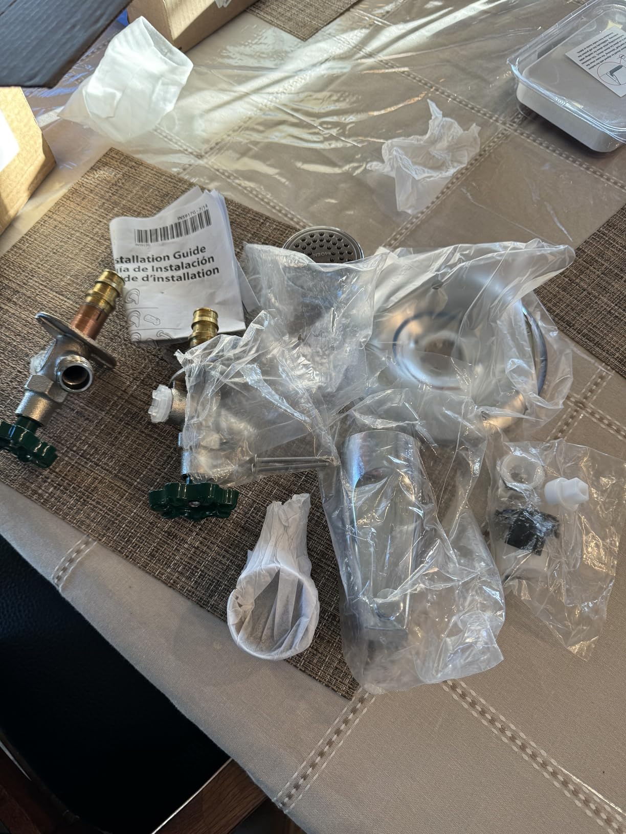 Chateau Chrome Single Handle Posi-Temp Tub and Shower Faucet Set with Showerhead, Lever Handle, and Tub Spout, Valve Included, L2353 customer photo 2