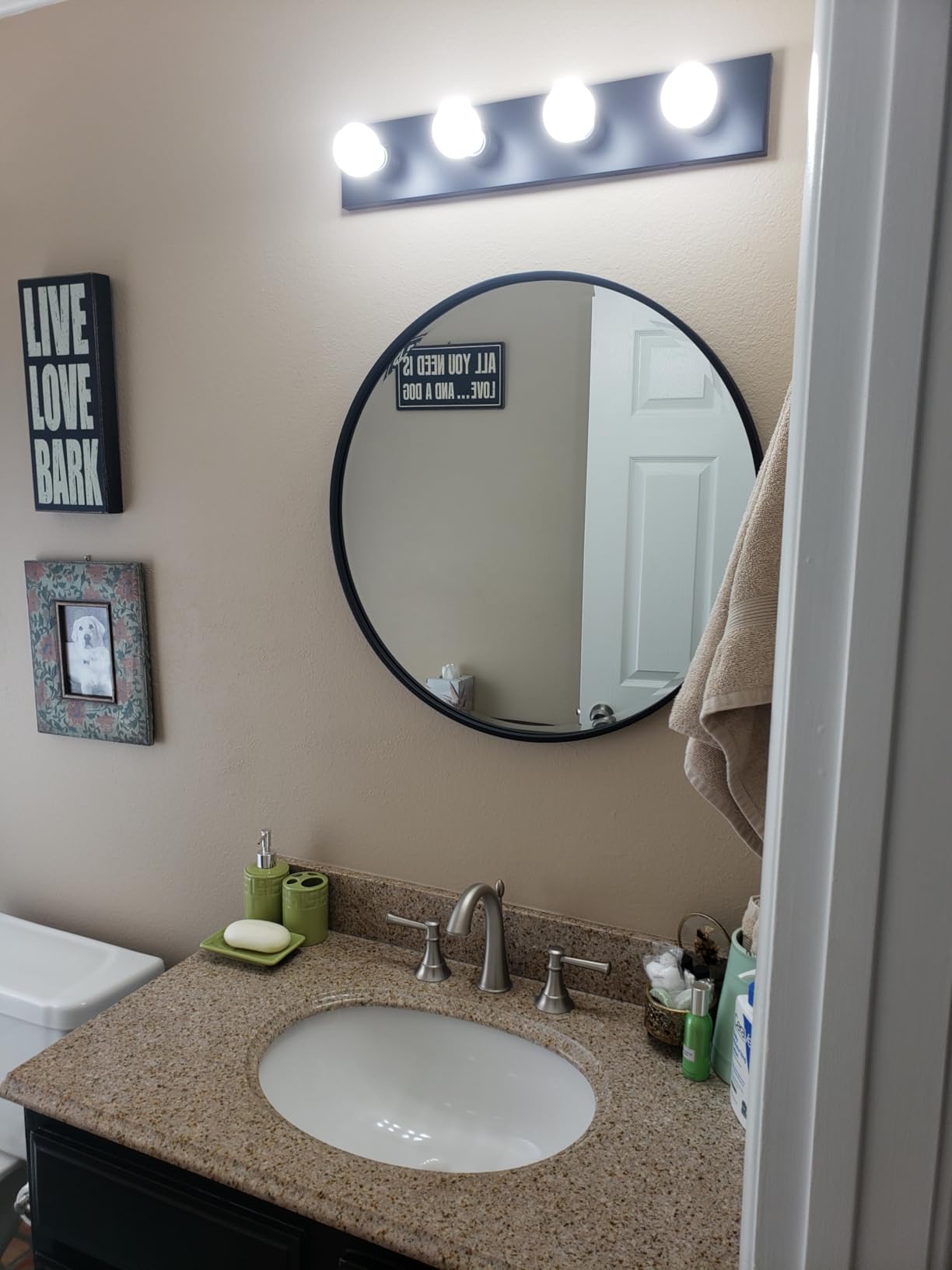 Design House Vanity Lighting, Steel Construction, 4 Vanity Lights, Dimmable, Polished Chrome, 24.0 in. W x 4.3 in. H x 2.0 in. D, 500892 customer photo 2
