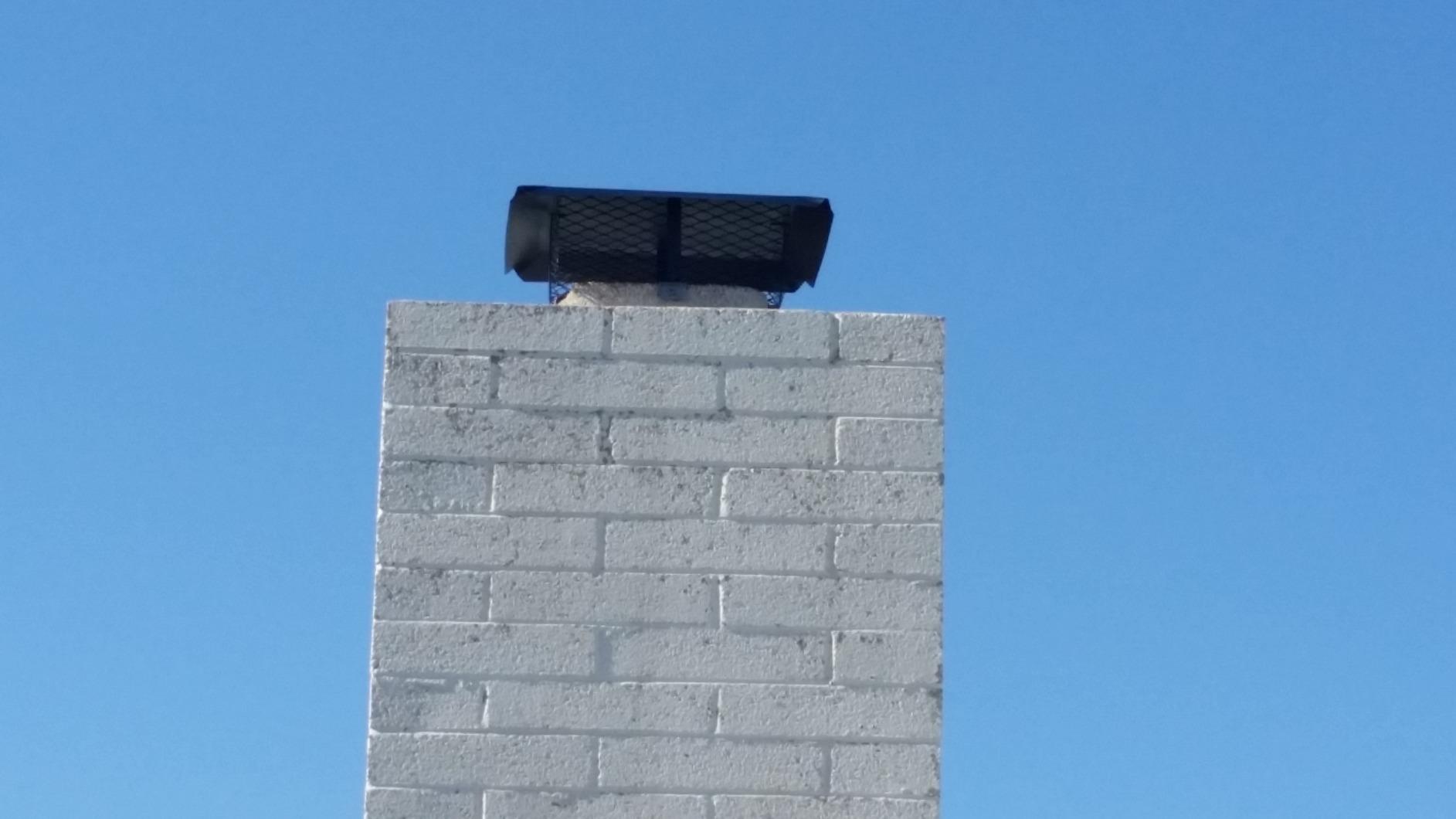 SCADJ-L Shelter Adjustable Clamp On Single Chimney Cover, Fits Outside Various Sizes of Existing Clay Flue Tile, Large, Black Galvanized Steel customer photo 2
