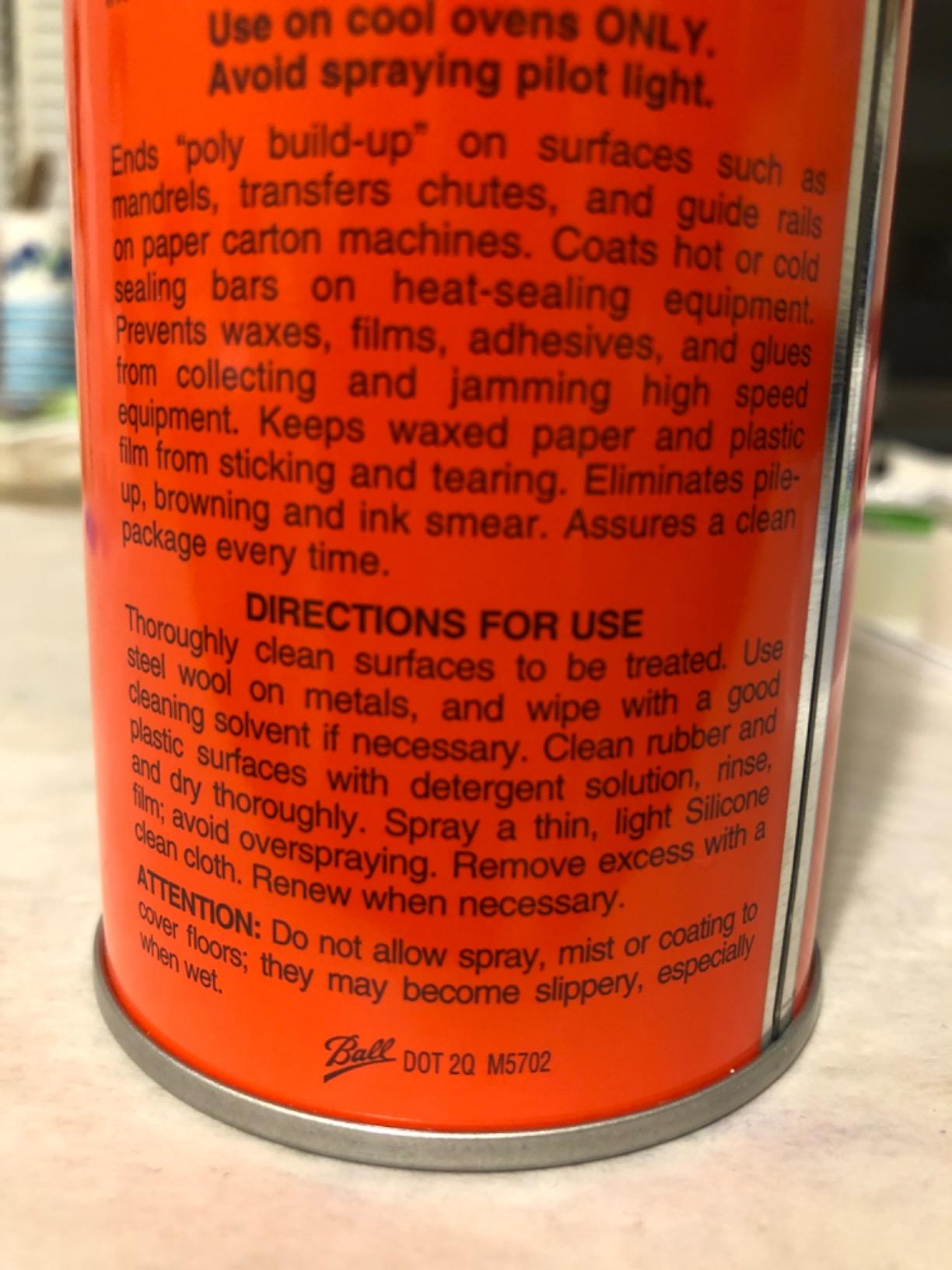 Sprayway SW946 Silicone Spray and Release Agent, 11 oz, clear customer photo 2