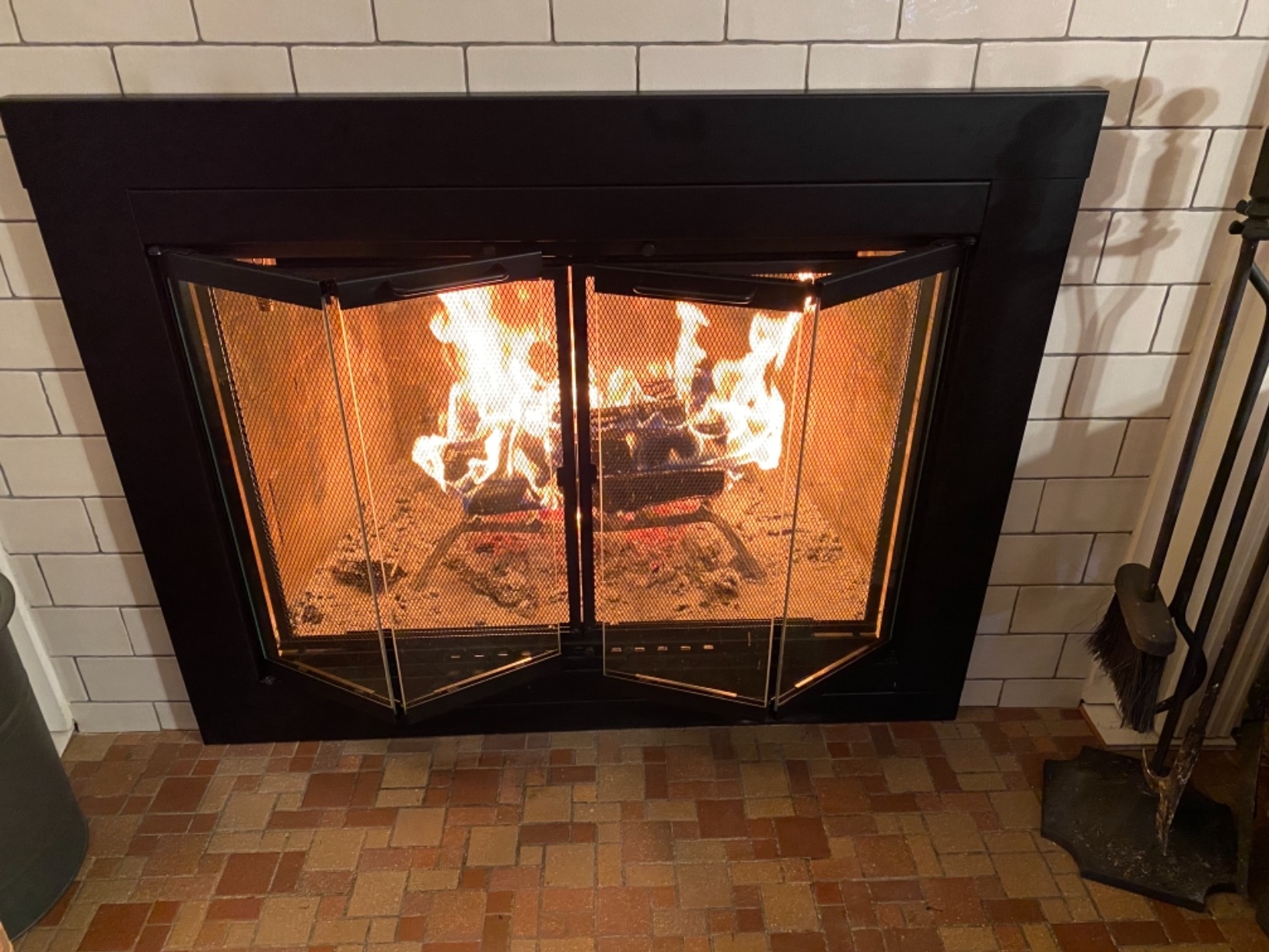 Pleasant Hearth Ascot Fireplace Glass Door - for Masonry Fireplaces, Small, Black, Model Number AT-1000 customer photo 1