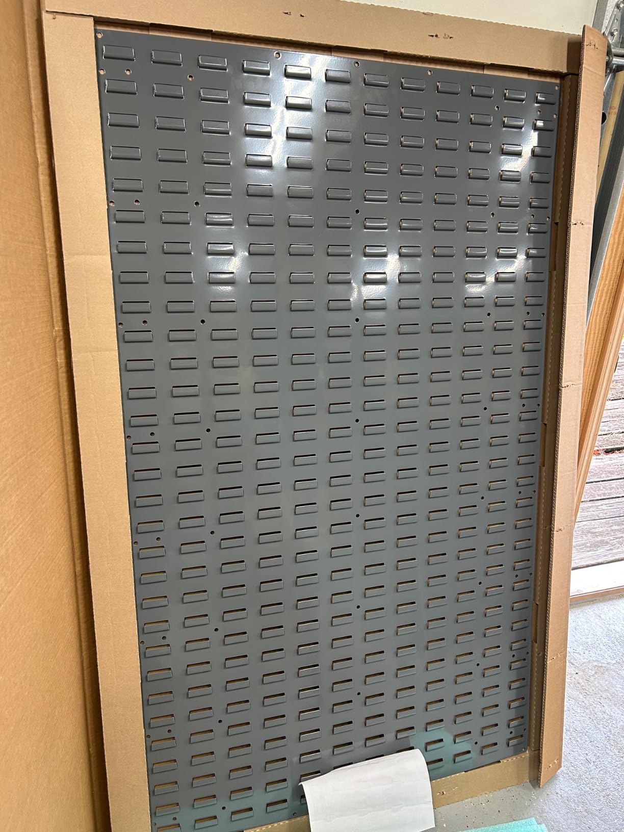 Akro-Mils 30136 Heavy Duty Wall Mount Garage Storage Steel Louvered Panel - Wall Storage Bin Hanging Organizer System, 36-Inch W x 19-Inch H customer photo 2