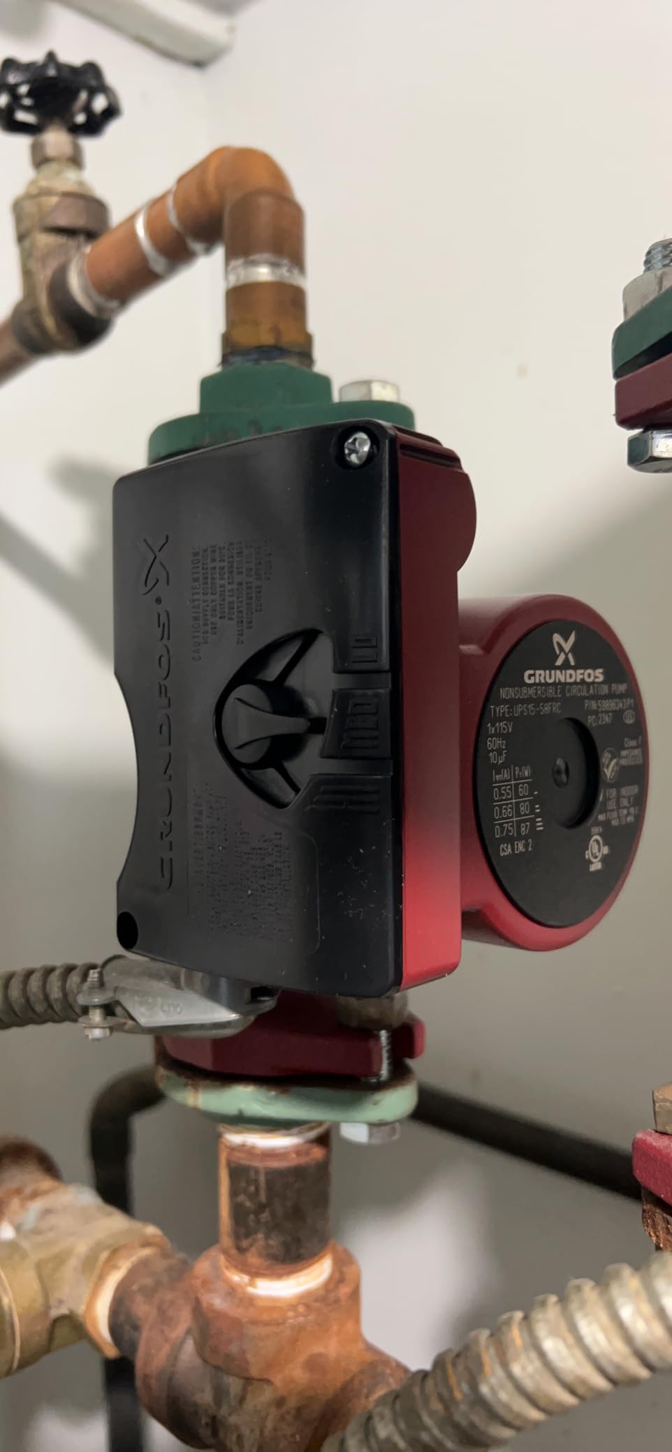 Grundfos UPS15-58FRC 3-Speed Circulator Pump w/IFC, 1/25HP, 115V customer photo 2