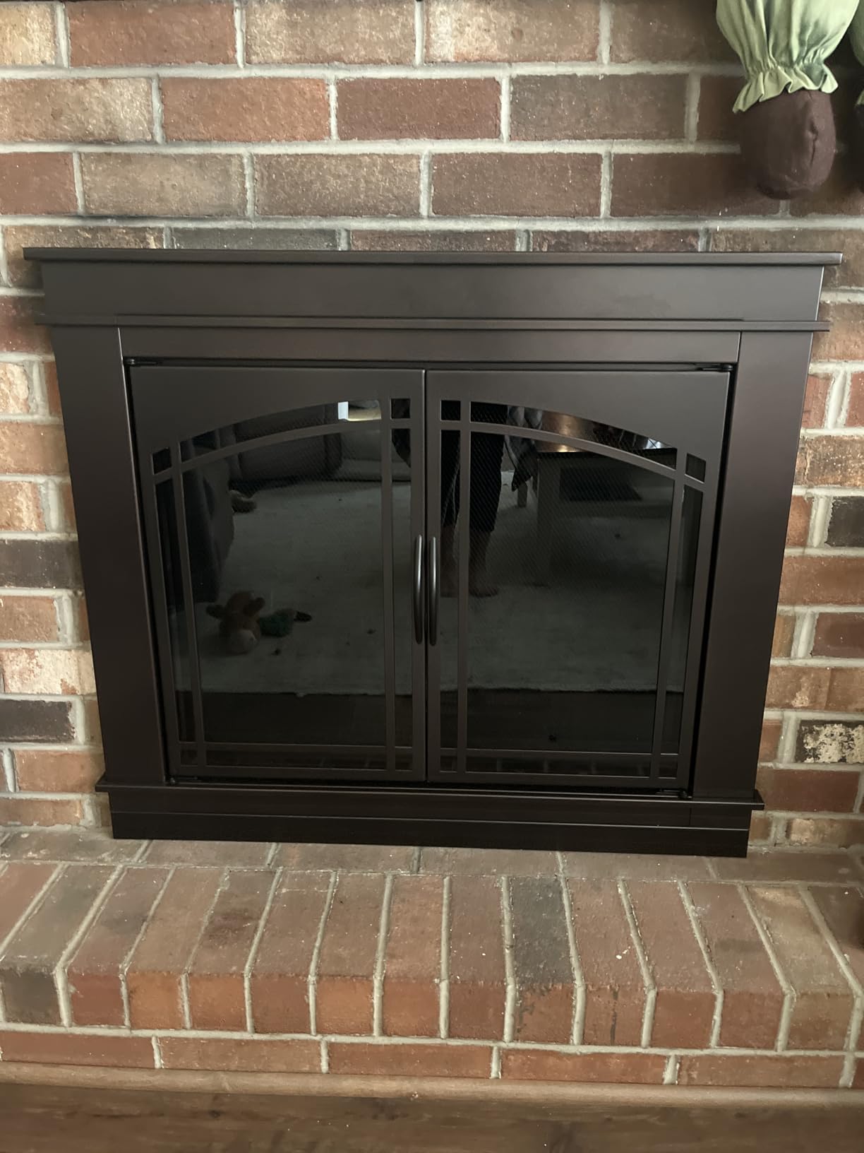 Pleasant Hearth FN-5701 Fenwick Fireplace Glass Door, Oil Rubbed Bronze, Medium customer photo 2