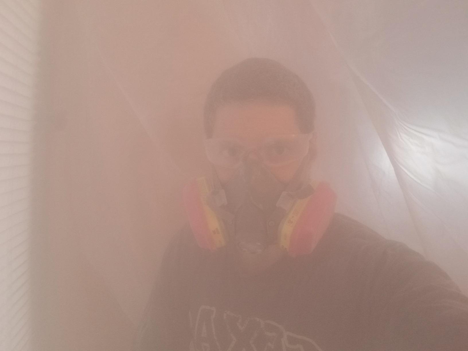3M Half Facepiece Reusable Respirator 6300, NIOSH, Four-Point Harness, Comfortable Fit, Dual Airline Supplied Air Compatible, Bayonet Connections, Painting, Sanding, Cleaning, Large customer photo 2