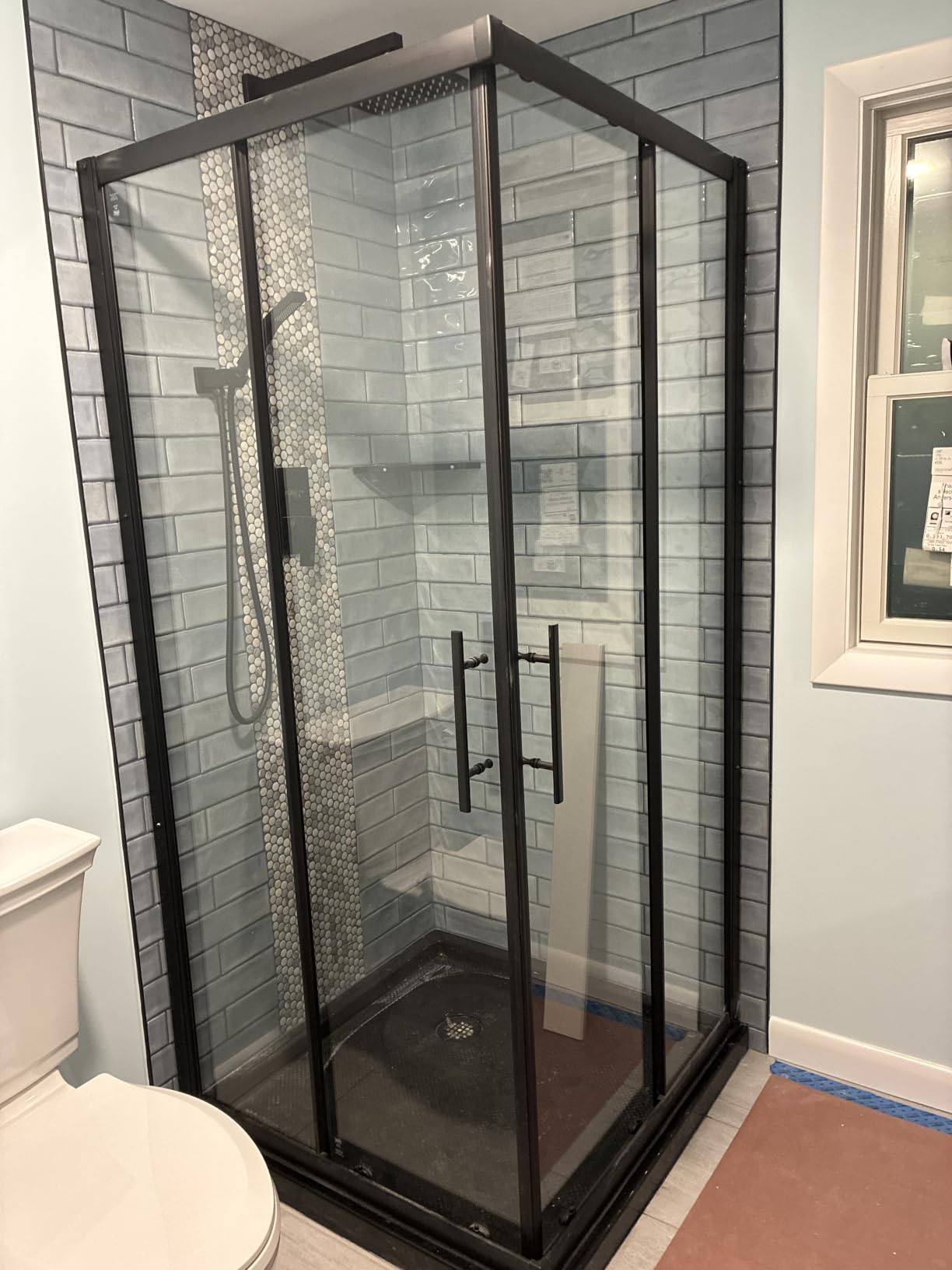 DreamLine SlimLine 36 in. D x 36 in. W x 2 3/4 in. H Corner Drain Double Threshold Shower Base in White, DLT-1036360 customer photo 1