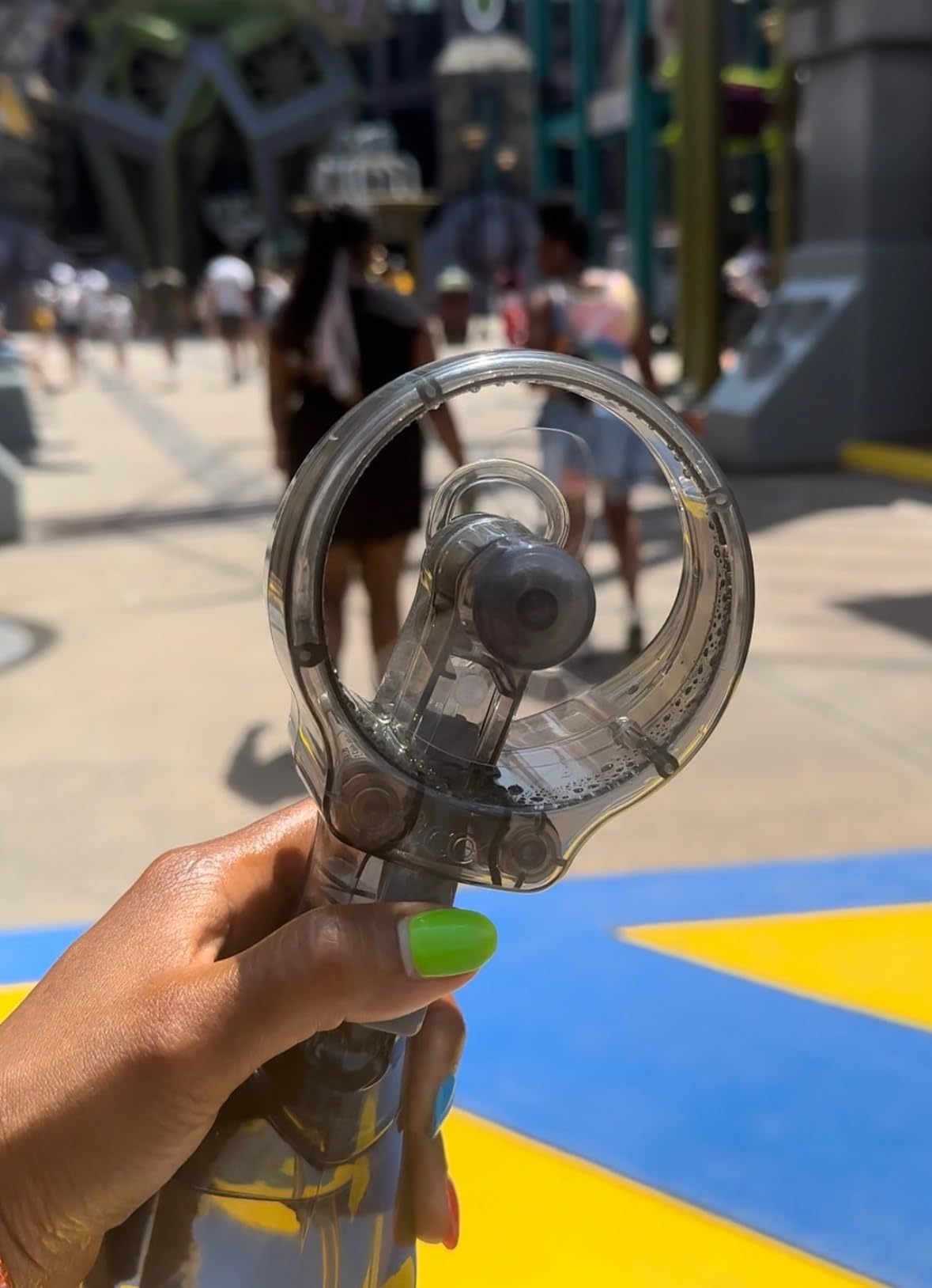 O2COOL Deluxe Handheld Misting Fan Battery Powered Grey customer photo 1
