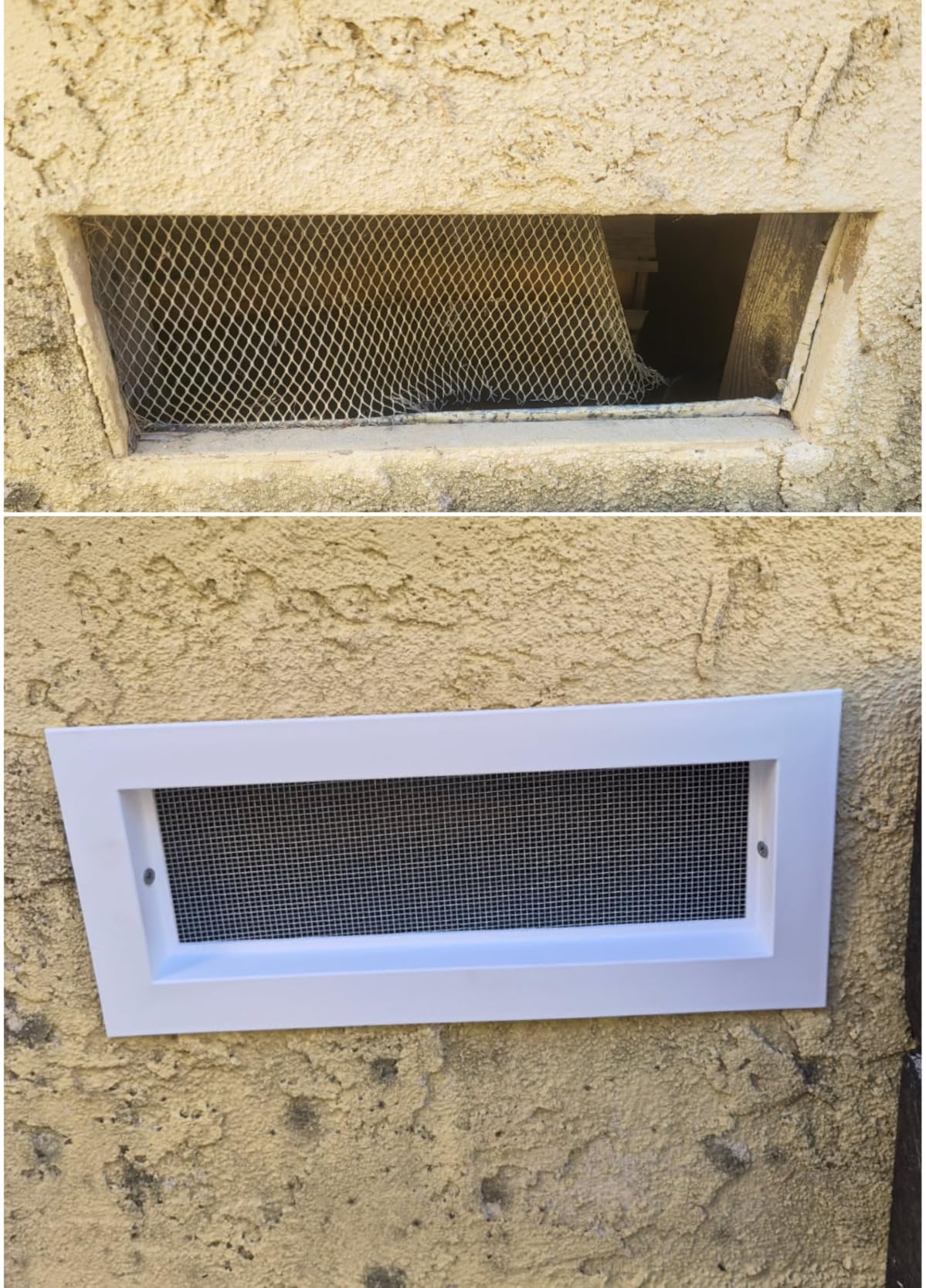 FV100-8H Easy Replacement Vent, Foundation Crawlspace and Garage 5x14 Rough Opening, Galvanized Mesh customer photo 1