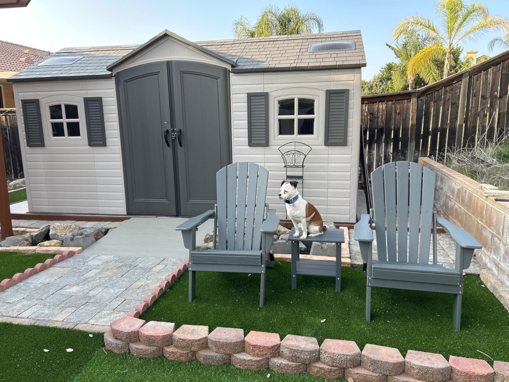 Lifetime 15x8 Ft Dual-Entry Outdoor Storage Shed with Skylights, Windows and Shelving customer photo 1