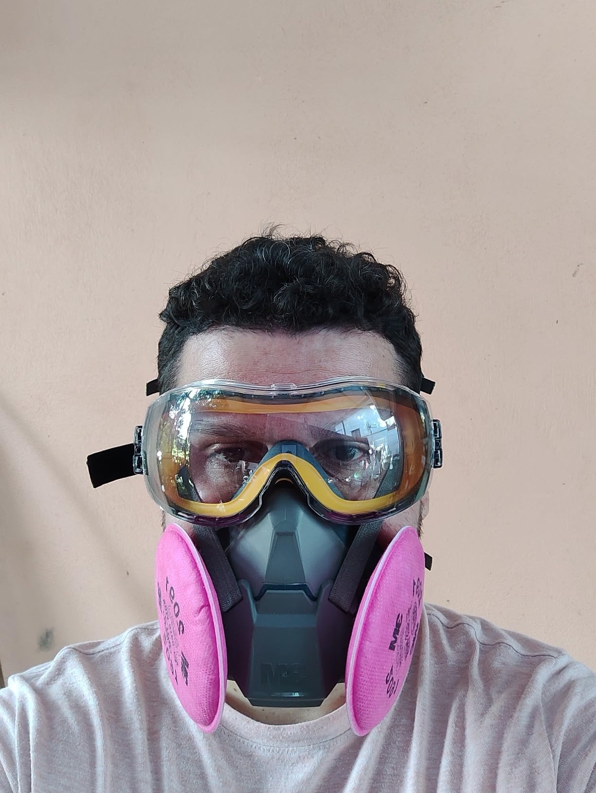 3M Rugged Comfort Half Facepiece Reusable Respirator 6503, NIOSH, Cool Flow Valve Helps Reduce Heat and Moisture, Silicone Faceseal Provides a Firm Seal, Welding, Sanding, Cleaning, Grinding, Large customer photo 1