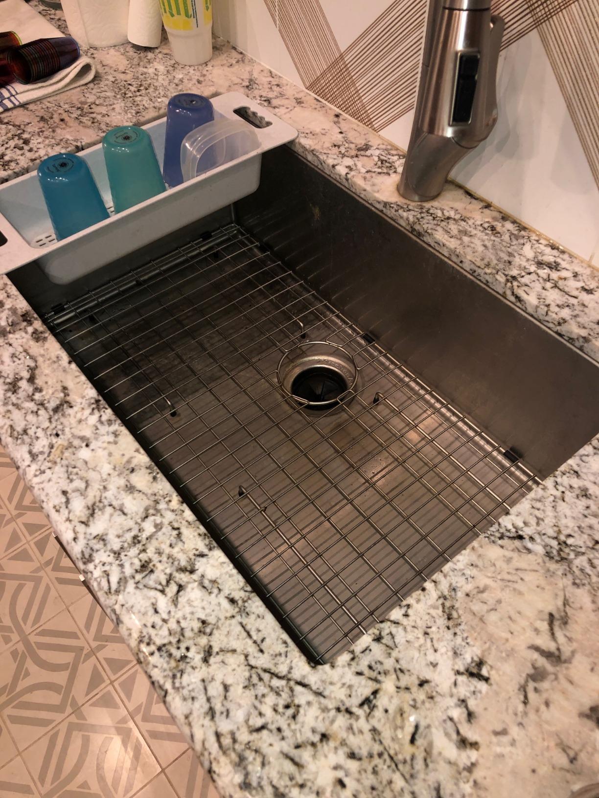 Zuhnë Modena 23-Inch Undermount Kitchen Sink - 23 x 18 x 10 in | 16 Gauge T304 Stainless Steel, Sound Guard, Sloped Bottom, R10 Corners, Brushed Finish, Bottom Grid, Drain Lid customer photo 1