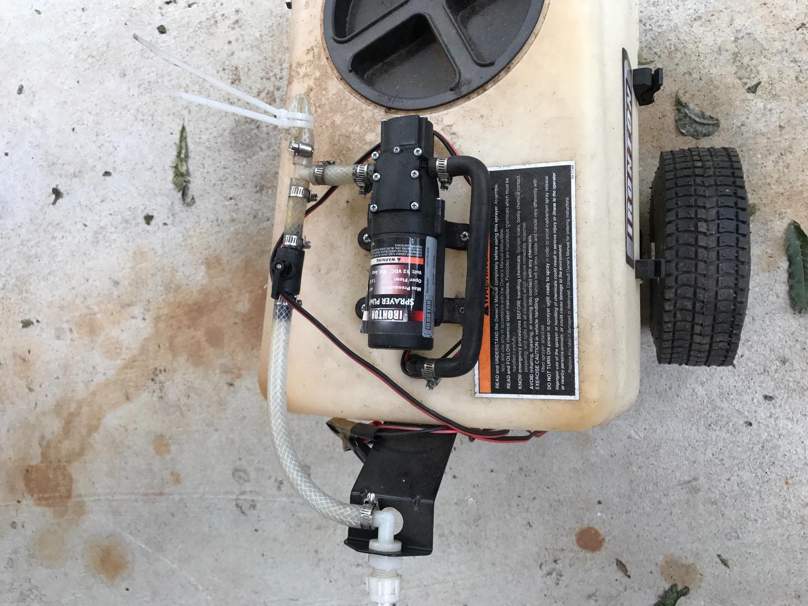 Ironton Tow-Behind Trailer Broadcast and Spot Sprayer - 13-Gallon Capacity, 1 GPM, 12 Volt DC customer photo 2