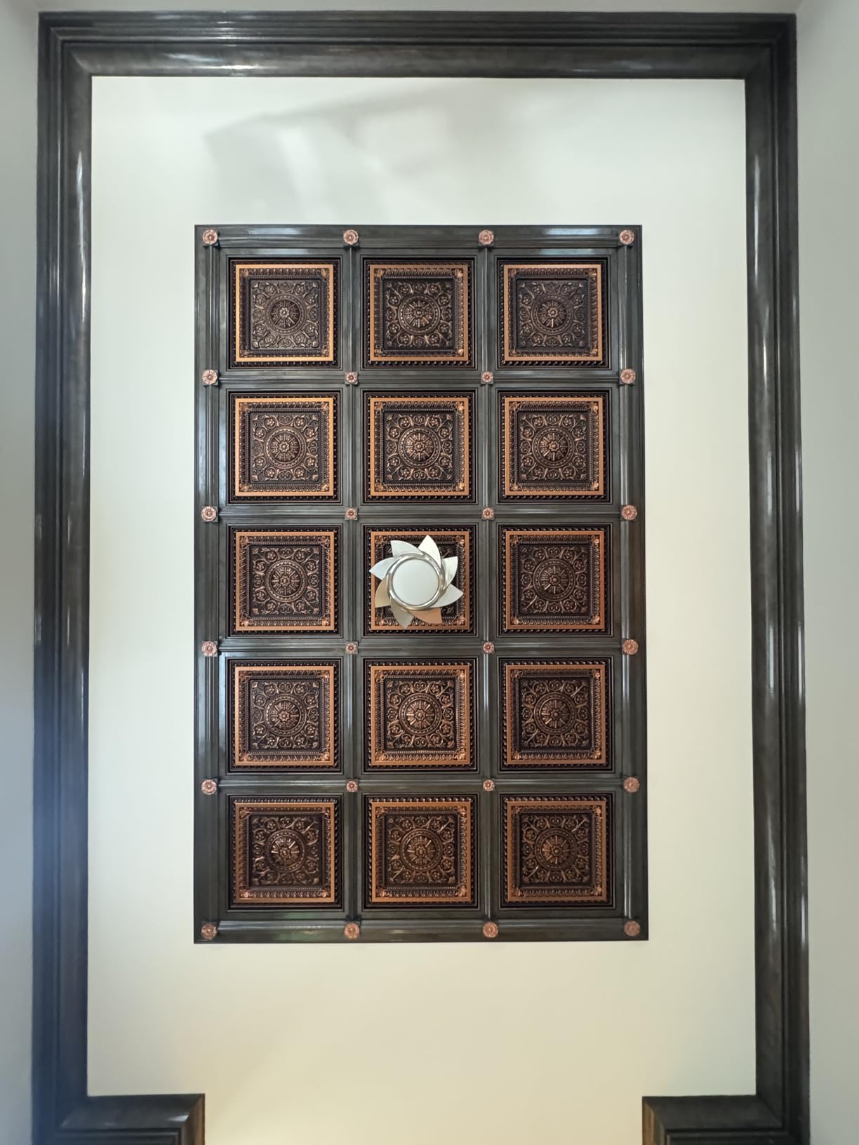 Marseille Antique Copper Ceiling Tiles, 2 ft. x 2 ft., Box of 10, Faux Tin Look customer photo 1