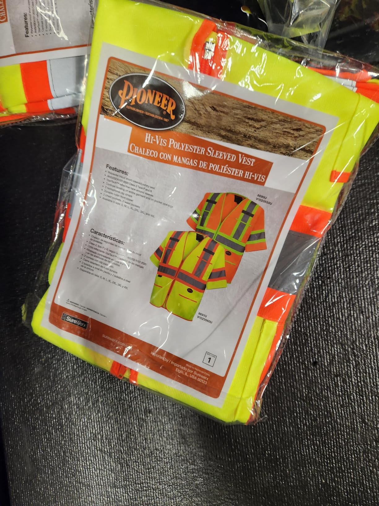 Pioneer Hi Vis Sleeved Safety Vest For Men & Women - Class 3 - Reflective Tape, Breathable - Pockets - Yellow/Green customer photo 1