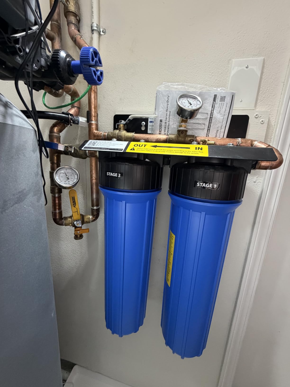 iSpring Iron, Mangaese Whole House Water Filter System Also Eliminates Chlorine, Taste, and Odor, 2-Stage Commercial-Grade 20