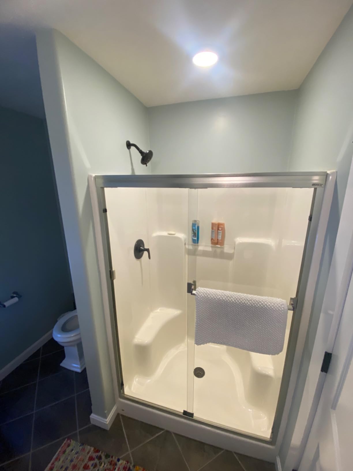 Weller Single Handle Shower Trim Kit with Multi-Function Shower Head, 5 Spray Modes, Brushed Nickel Finish, Valve Not Included, WaterSense Certified LG897WRK customer photo 2