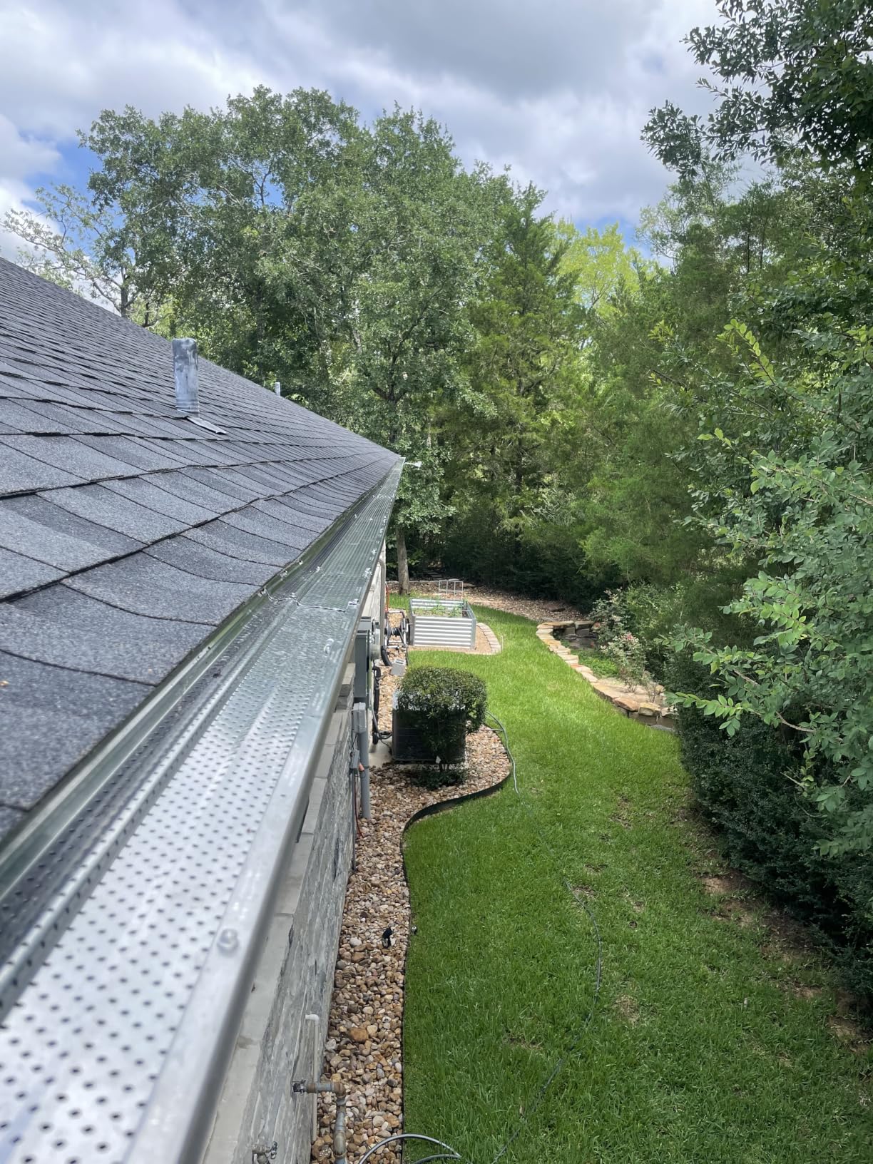 A-M Gutter Guard - (5 Inch - 100 Feet, Mill Finish) Premium Heavy-Duty Lifetime Quality Aluminum - Leaf & Debris Protection - DIY Easy - Made in the USA customer photo 1