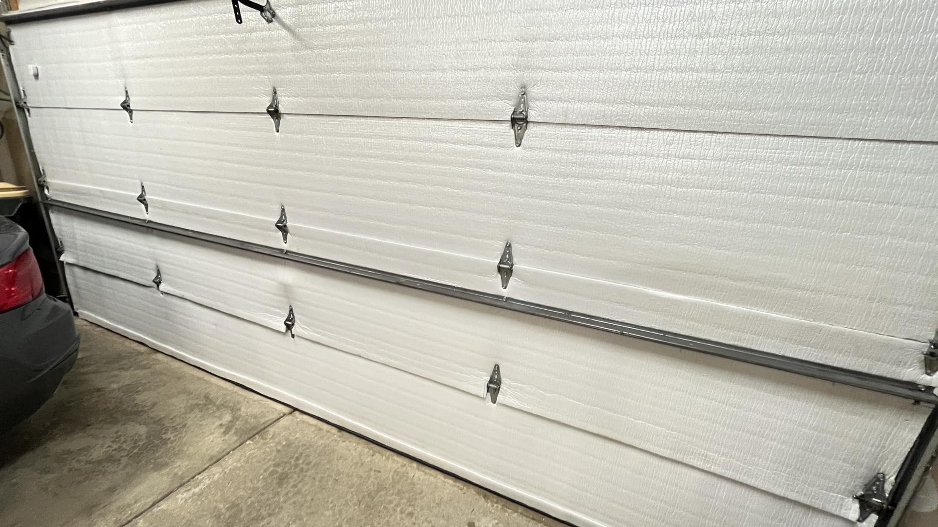 NASA TECH White Reflective Foam Core 2 Car Garage Door Insulation Kit 18FT (WIDE) x 8FT (HIGH) R Value 8.0 customer photo 1