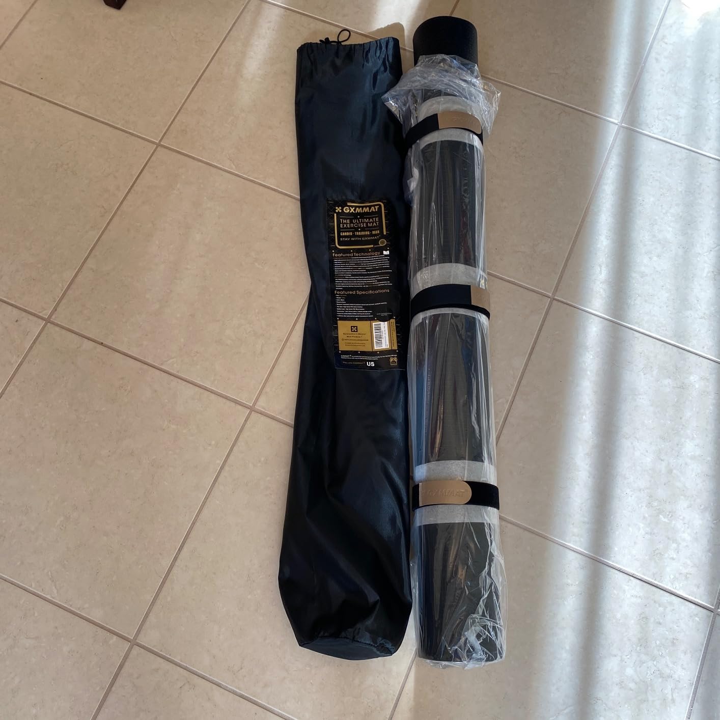 GXMMAT Large Exercise Mat 6'x4'/6'x5'/6'x6'(7mm), Thick Workout Mats for Home Gym Flooring, Extra Wide Non-Slip Durable Cardio Mat, Shoe Friendly, Perfect for Plyo, MMA, Jump Rope, Weights, Fitness customer photo 2