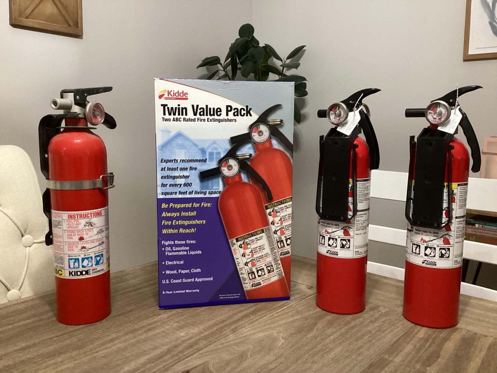 Kidde Multipurpose Fire Extinguishers, 2 Pack, Red customer photo 1
