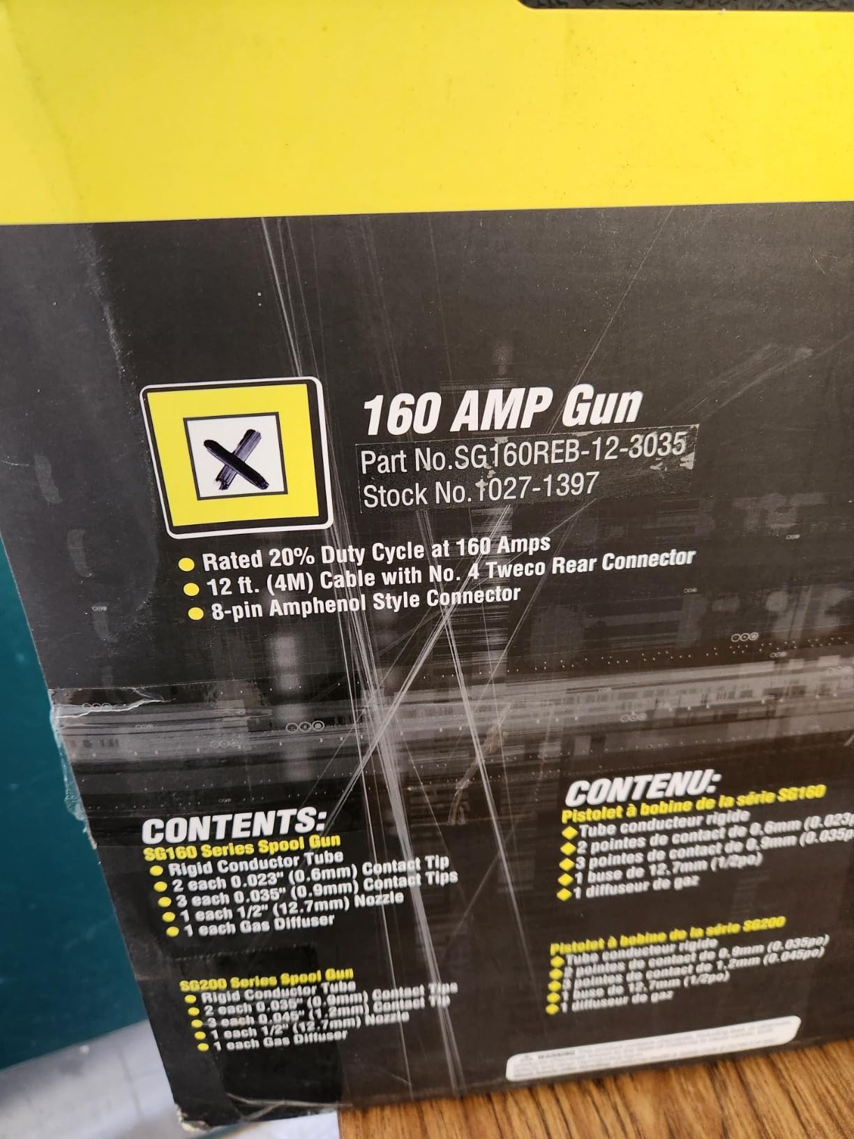 TWECO 1027-1397 MIG Spool Gun for Rebel 215ic Multi-Process Welder, 160 Amp, 12' Direct Connect Cable customer photo 2