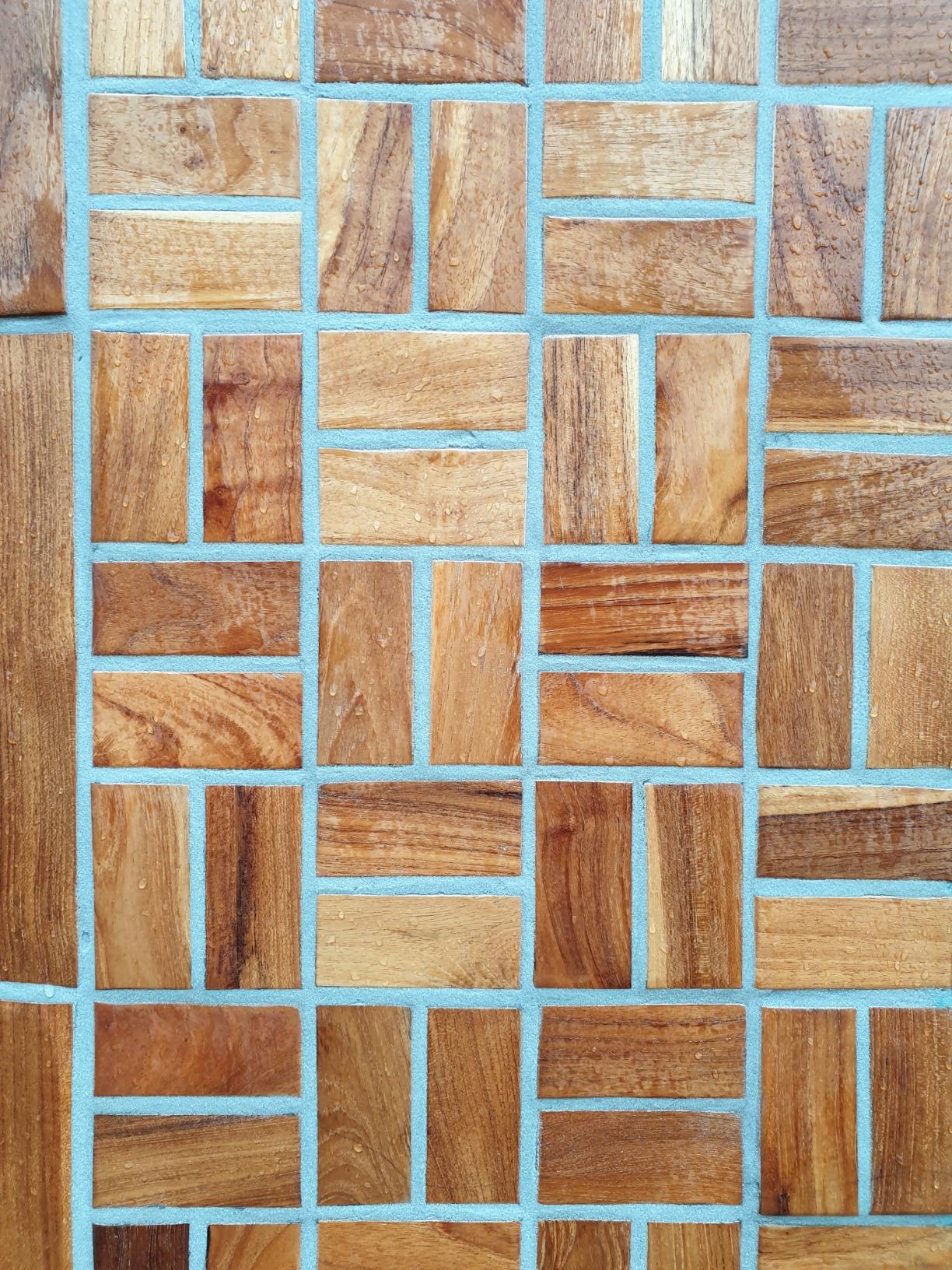 Wood Interlocking Tiles - Wooden Floor Tile Set for Indoor and Outdoor Use - Perfect for Sauna, Patio, Deck, Spa Floors - 10 Square Feet (12