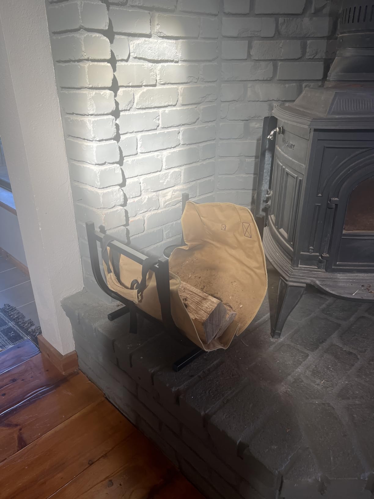 DOEWORKS Indoor Firewood Rack Decorative Wood Holder Fireside Log Rack customer photo 1