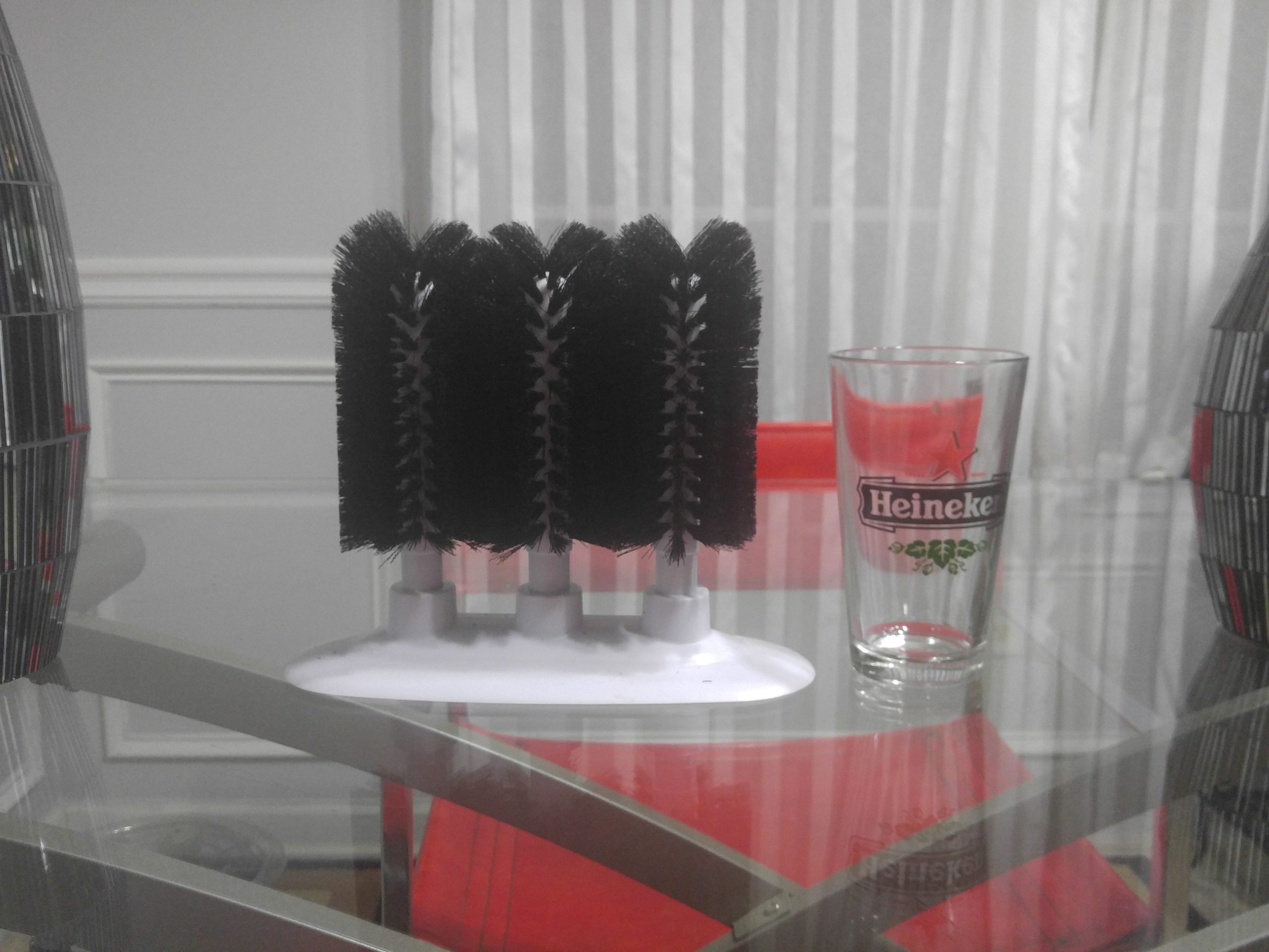 3 Brush Glass Washer Triple Glass Rinser, Cup Washer Brush customer photo 1
