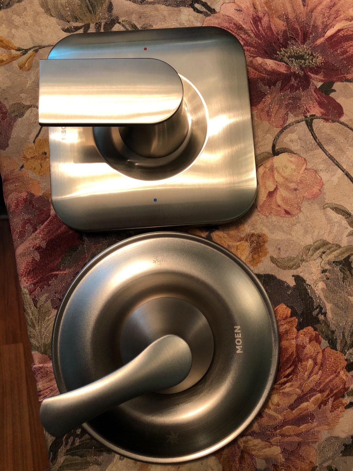 Genta LX Pressure Balancing Eco-Performance Modern Shower Trim with Showerhead and Lever Handle, Posi-Temp Valve Required, Brushed Nickel, T2472EPBN customer photo 2
