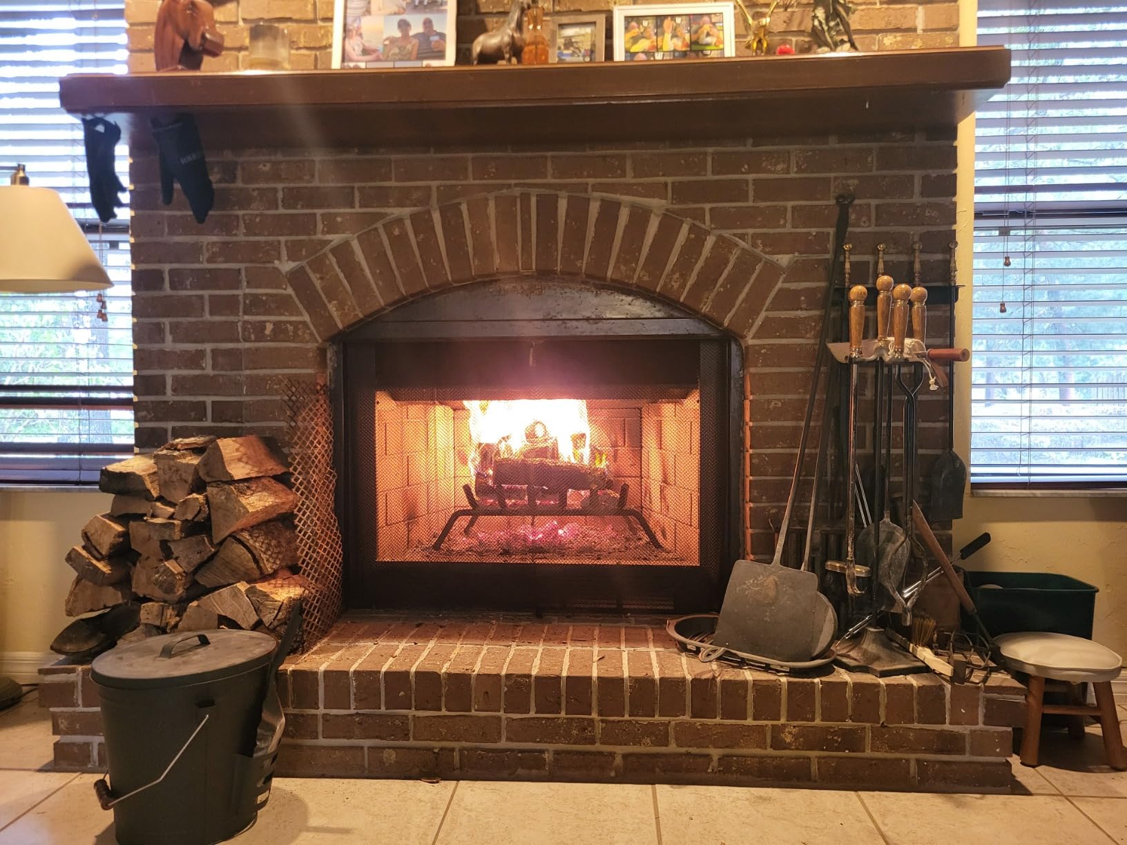 Fireplace Log Grate 30 inch 7 Bar Fire Grates Heavy Duty 3/4