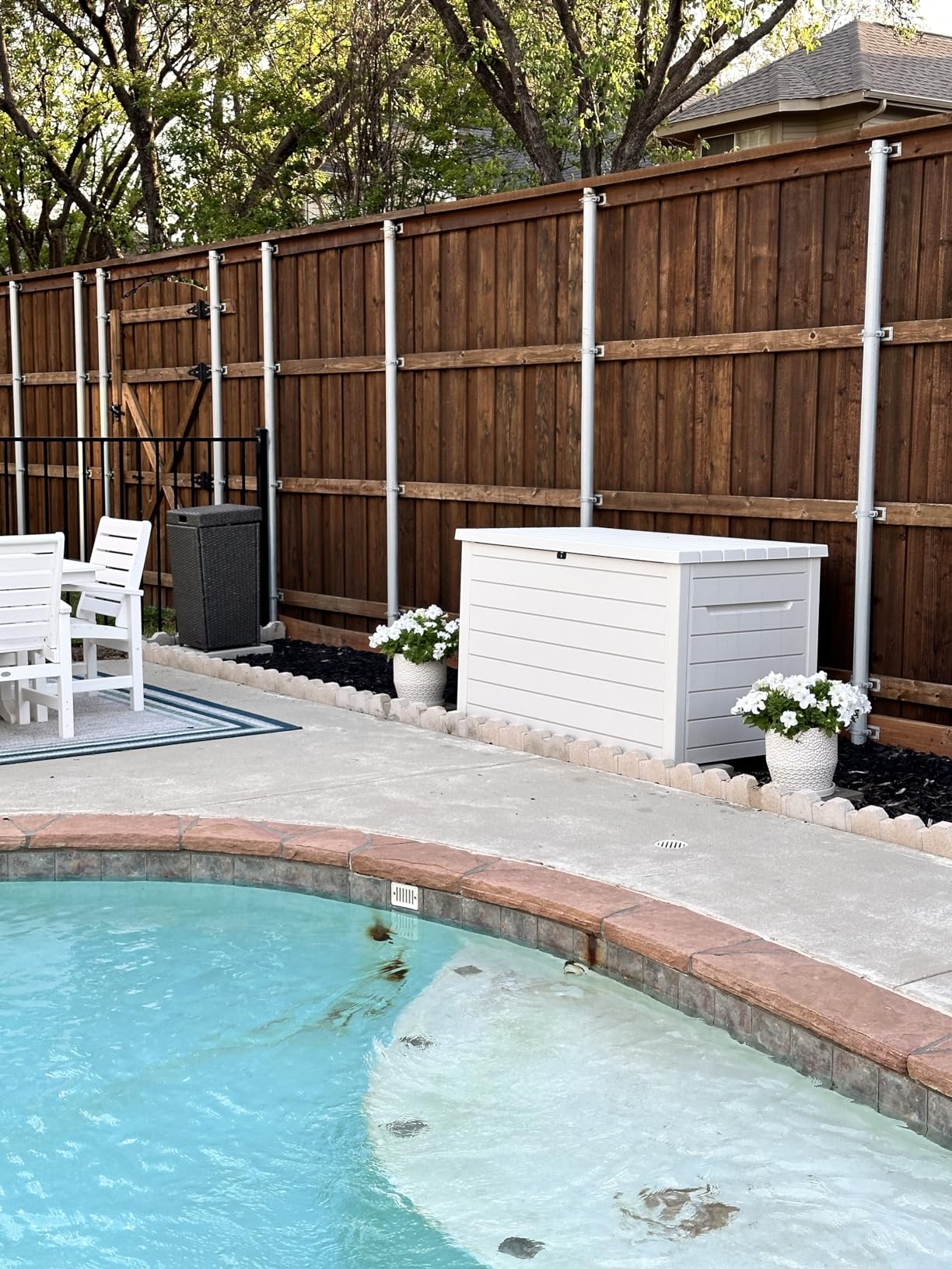 Keter XXL 230 Gallon Deck Storage Box Outdoor Patio Container ~ White customer photo 2