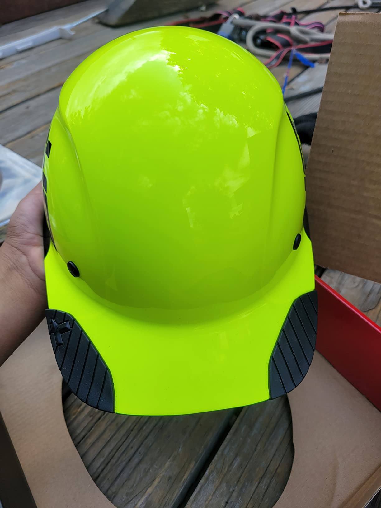 LIFT Safety DAX Fifty 50 Carbon Fiber Cap Style Hardhat ANSI Compliant 6 Point customer photo 1