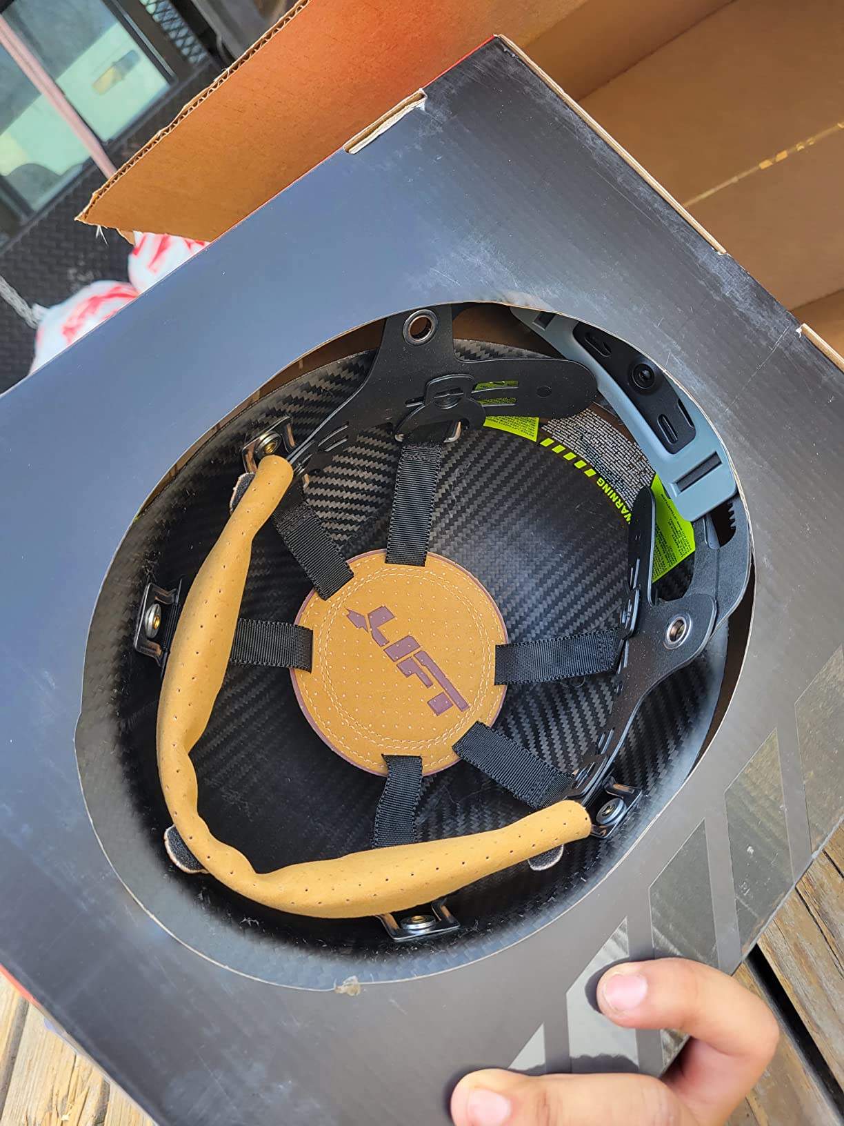 LIFT Safety DAX Fifty 50 Carbon Fiber Cap Style Hardhat ANSI Compliant 6 Point customer photo 2