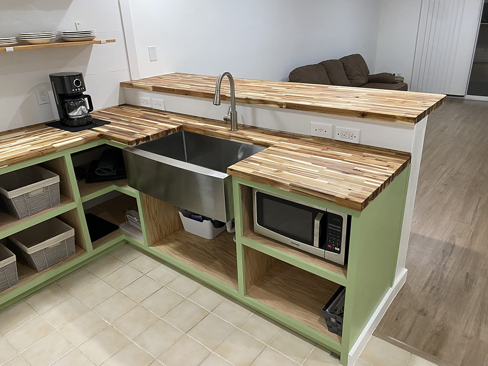 Comllen 33 Inch Farmhouse Sink, Stainless Steel Single Bowl Farm Sinks 16 Gauge 9 Inch Deep customer photo 1
