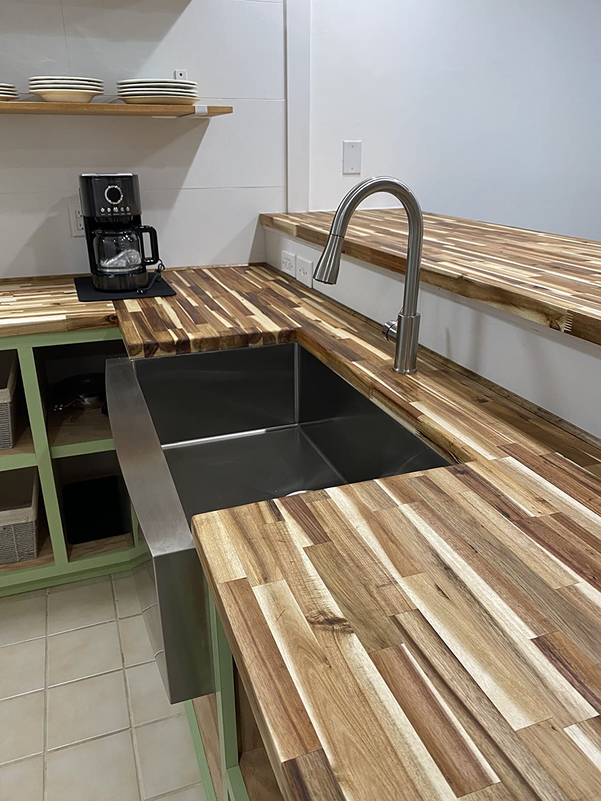 Comllen 33 Inch Farmhouse Sink, Stainless Steel Single Bowl Farm Sinks 16 Gauge 9 Inch Deep customer photo 2