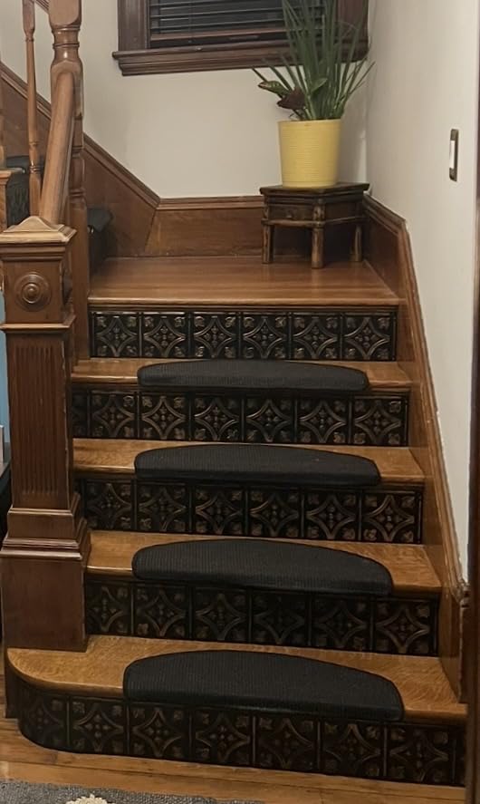 Tin Wall Tiles 24x24 Nail-Up, Stair Risers, Metal Ceiling Tiles, 5 Pack (Antique White) customer photo 2