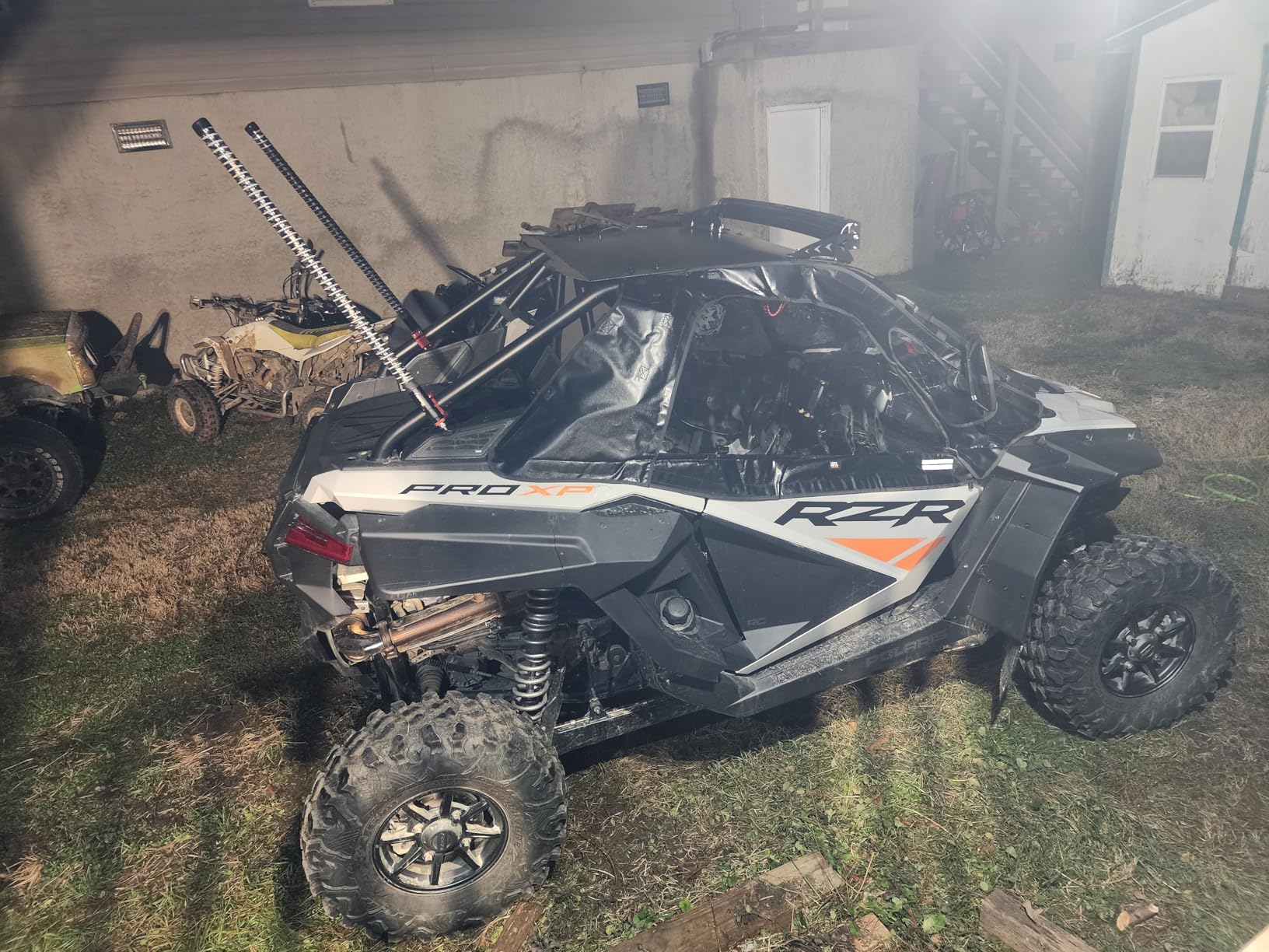 KEMIMOTO PRO XP Aluminum Roof Compatible with Polaris RZR PRO XP / Turbo R 2020-2026 for 2-Seater, Lightweight Metal Top with Noise-Reduction Rubber Strip, Replace #2883743-458 Accessories customer photo 1