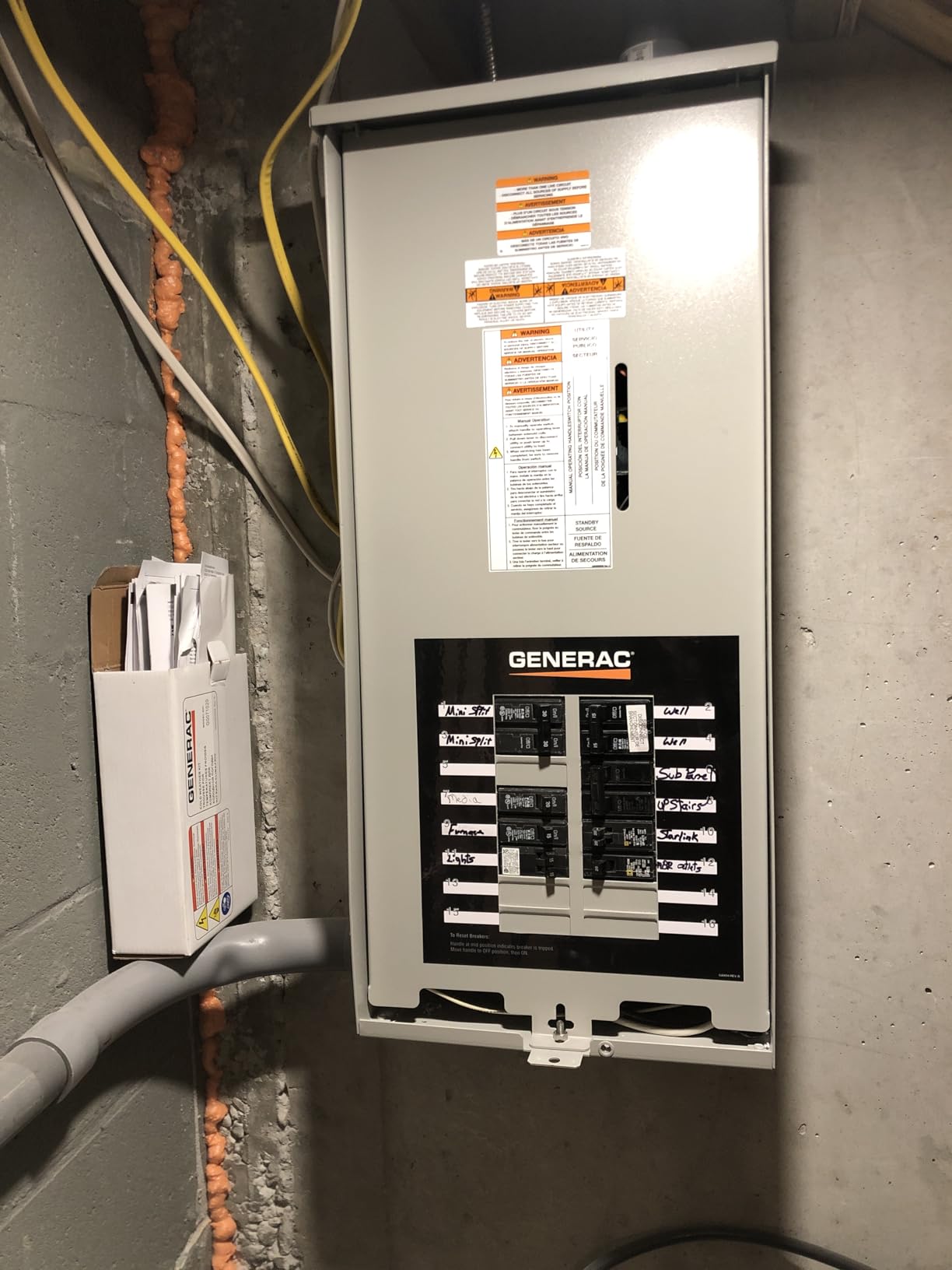 Generac RXG16EZA3 16-Circuit 100 Amp ATS - NEMA 3 CUL: Reliable Transfer Switch with Integrated Load Center for Essential Circuit Backup customer photo 2